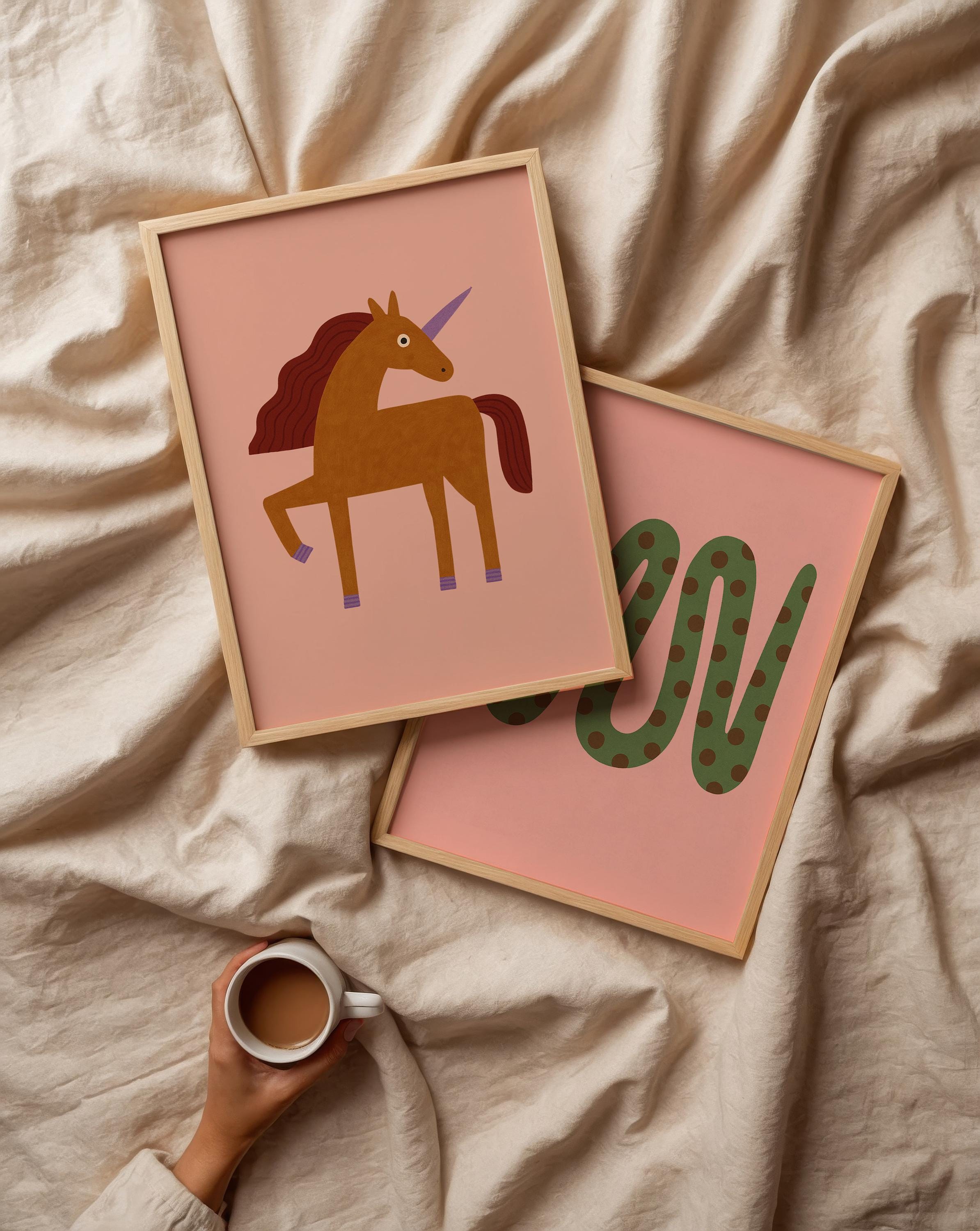 Wavy Snake Print Poster