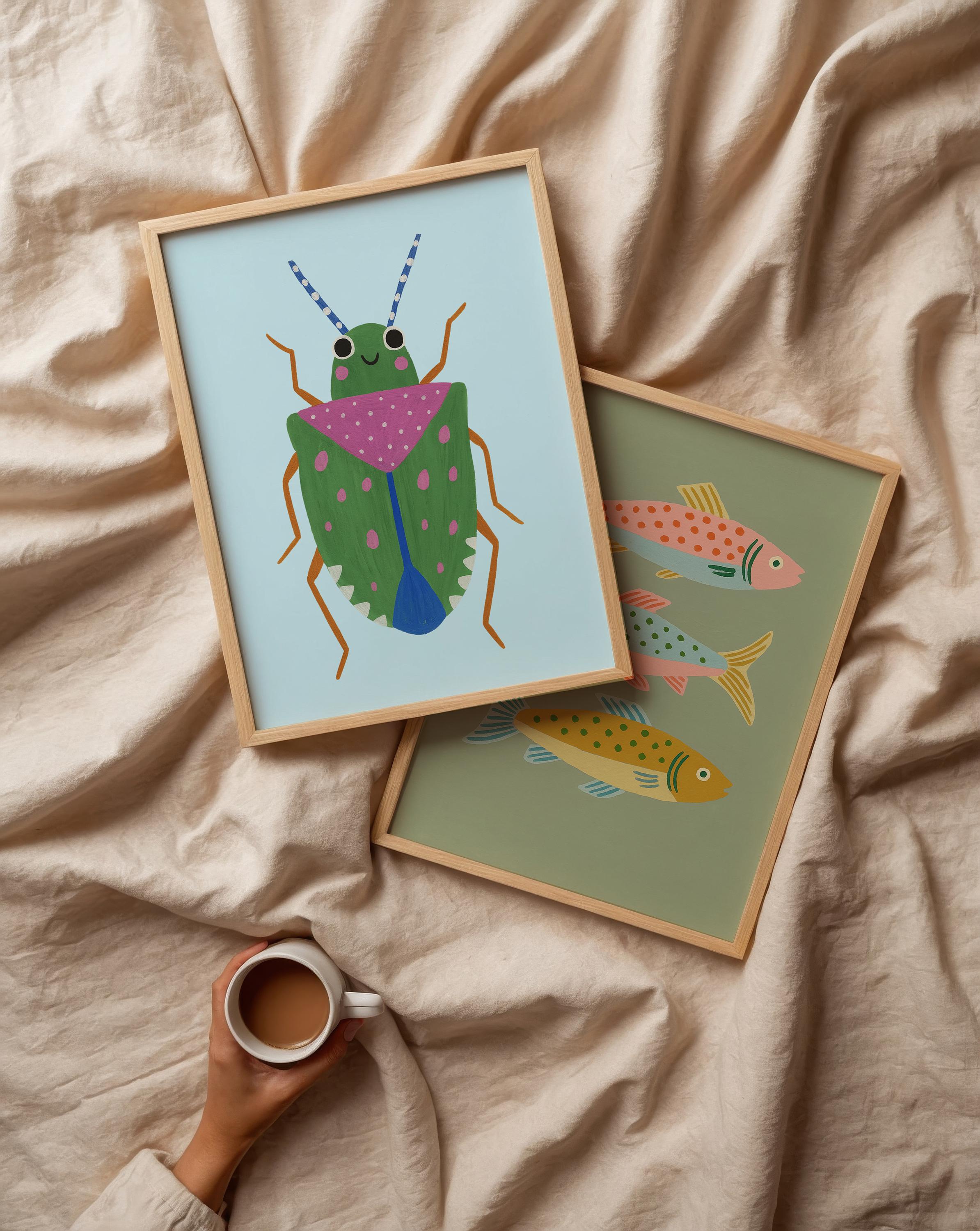 Smiling Bug Poster