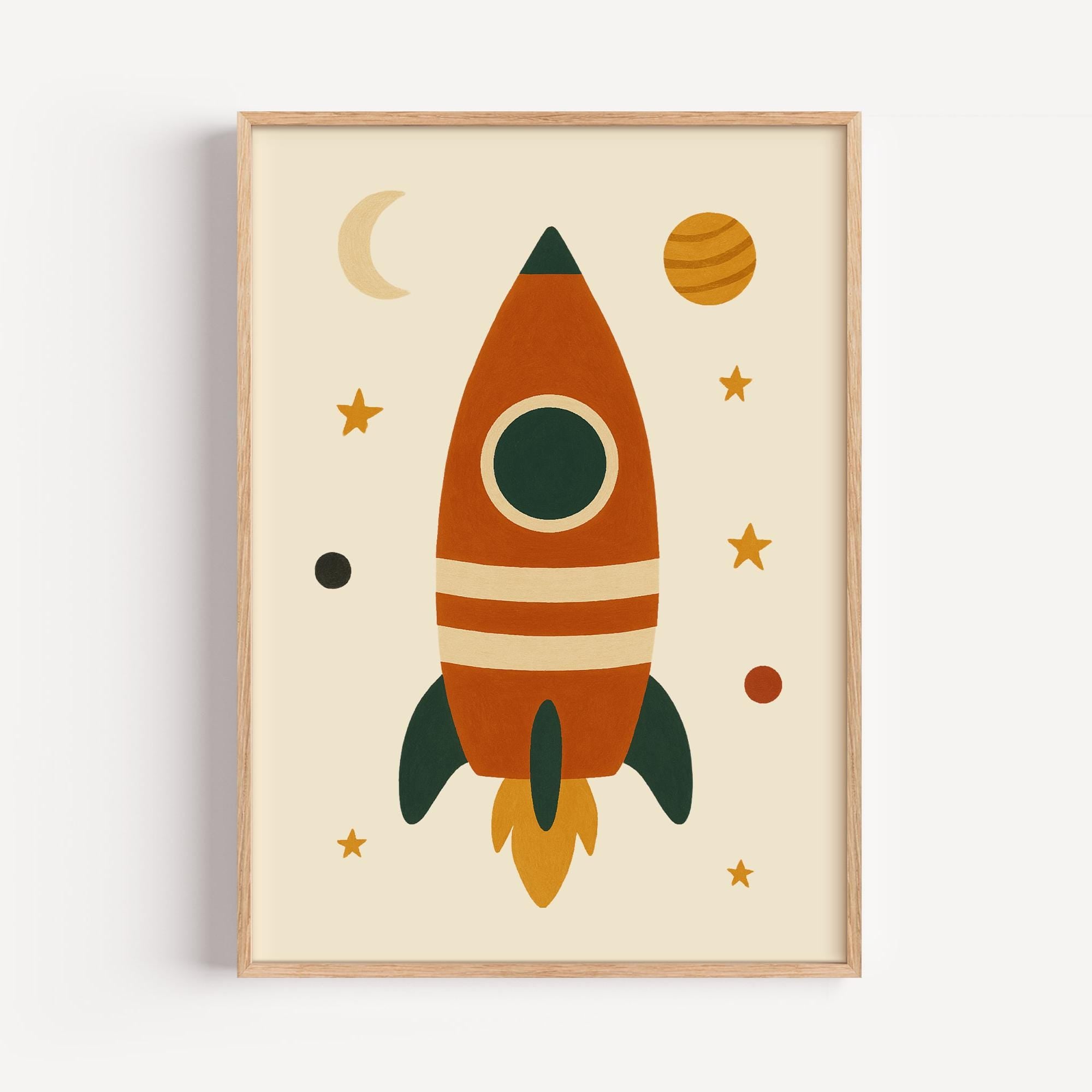 Retro Rocket Poster