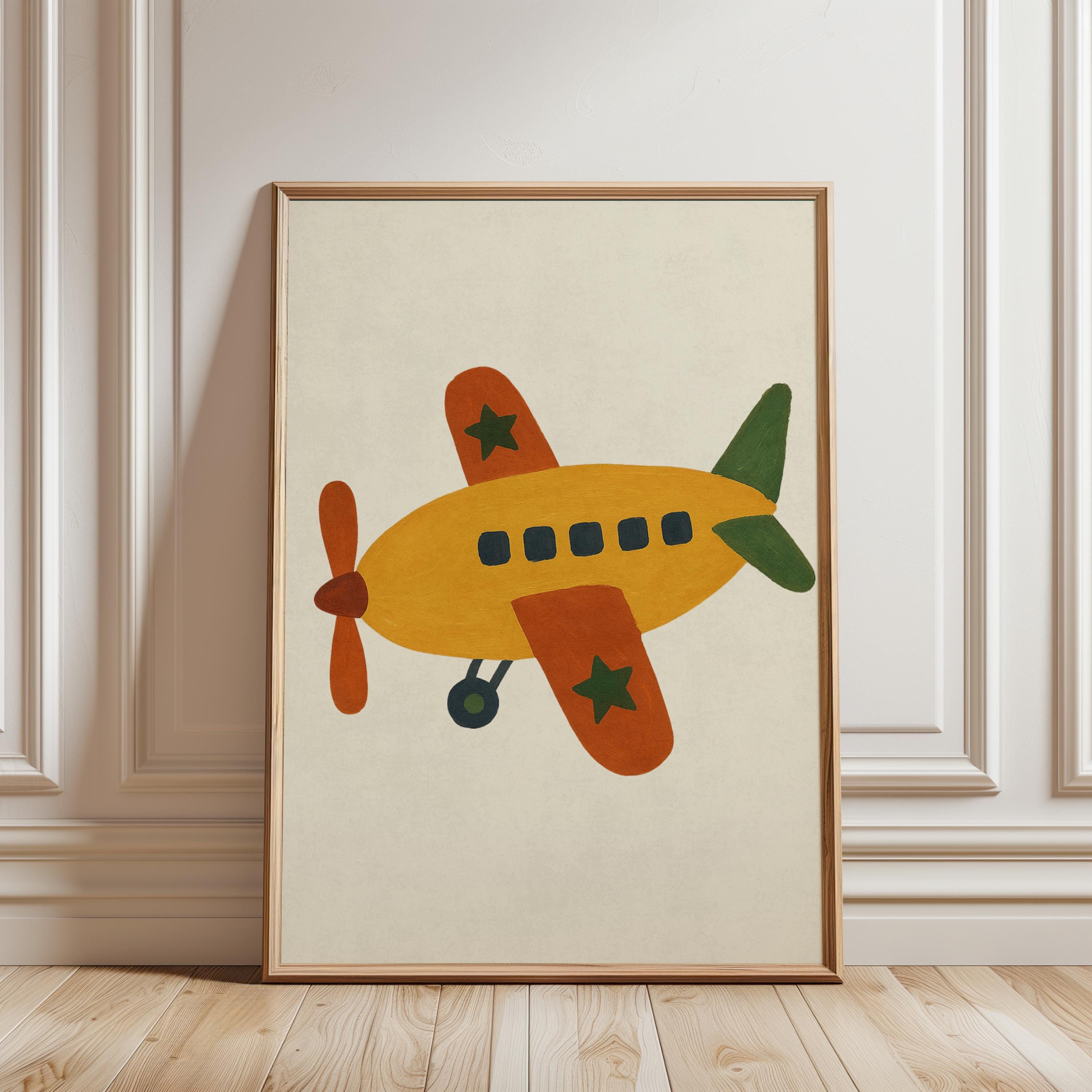 Retro Airplane Wall Art Poster