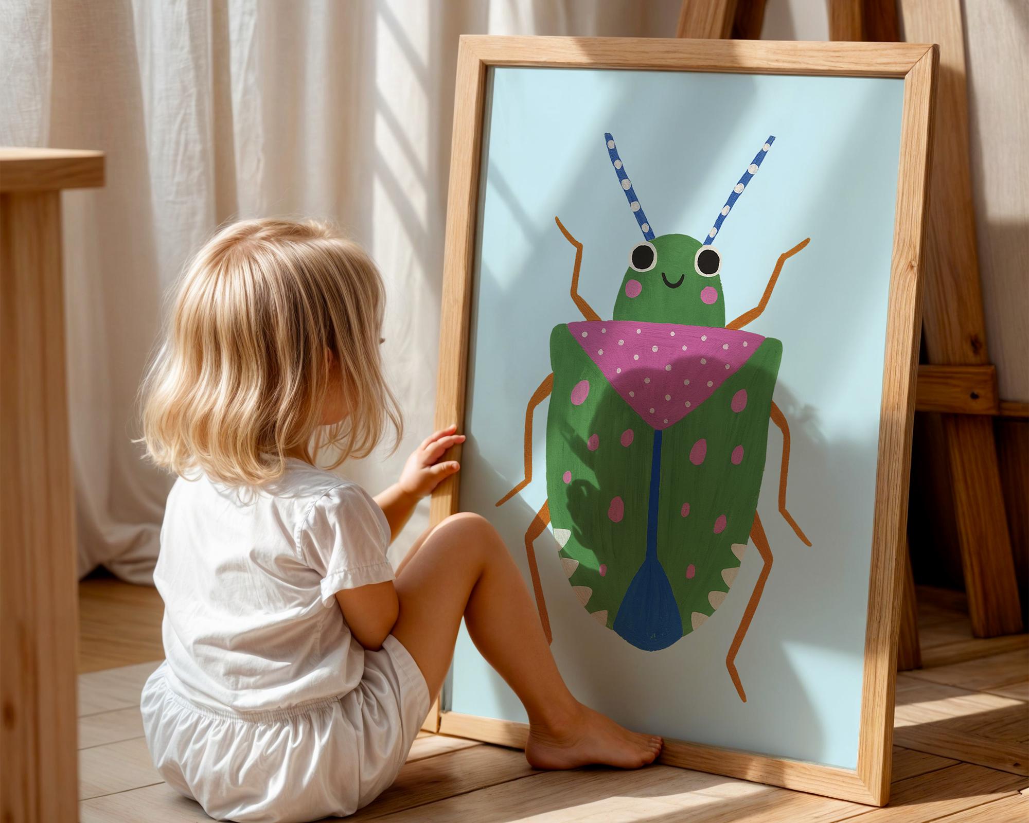 Smiling Bug Poster