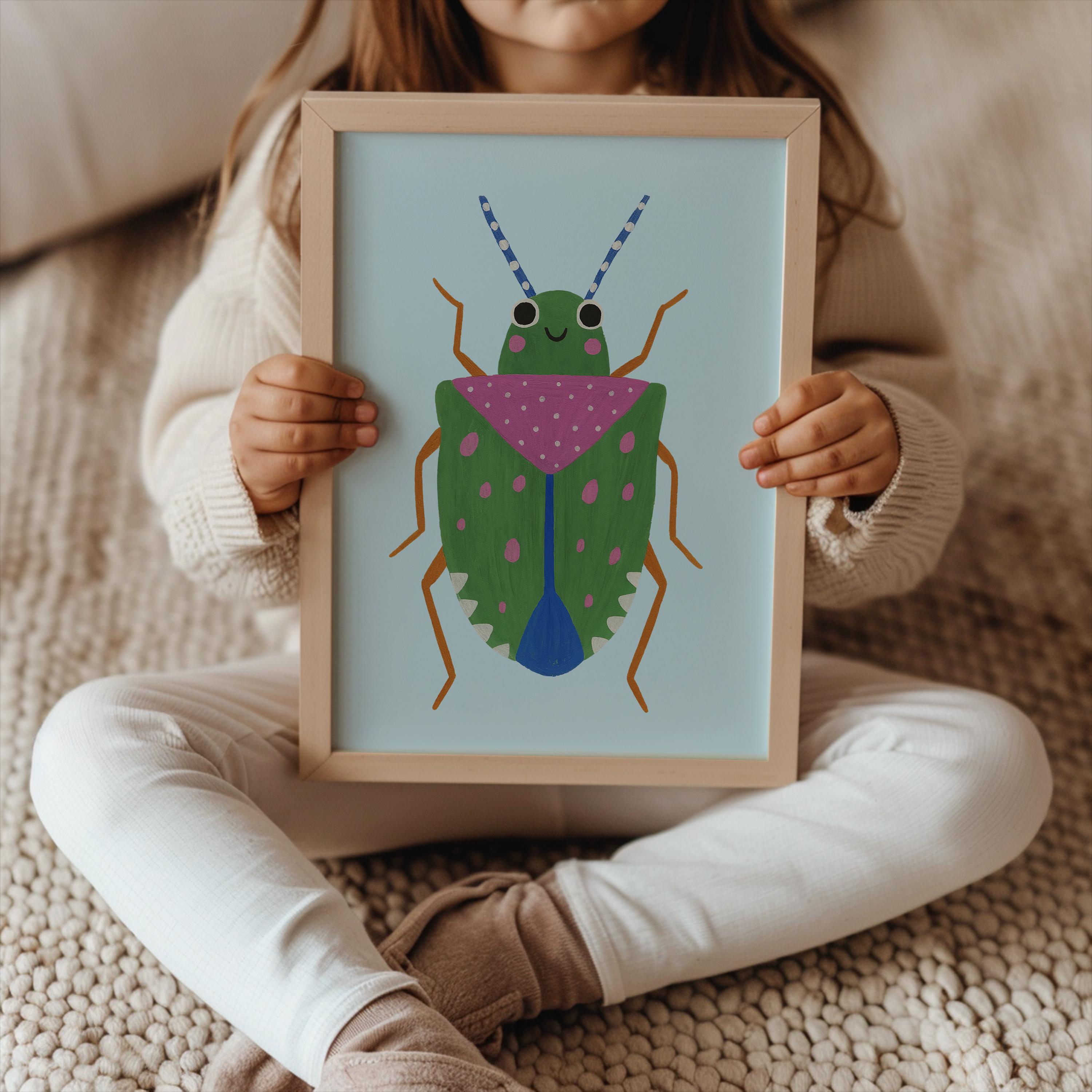 Smiling Bug Poster