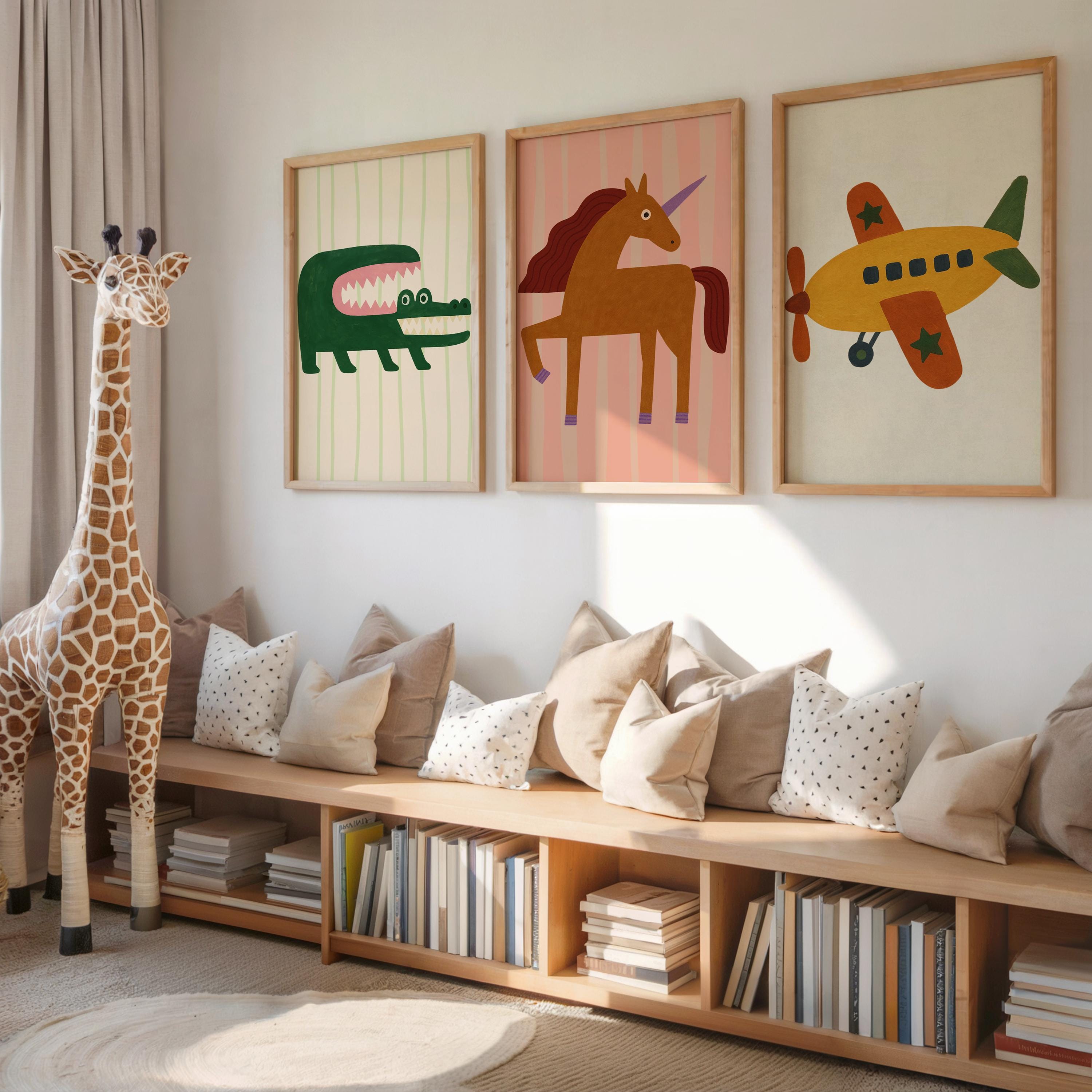 Retro Airplane Wall Art Poster