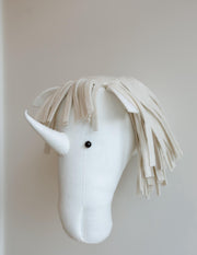 Luna the Unicorn – Felt Animal Wall Mount