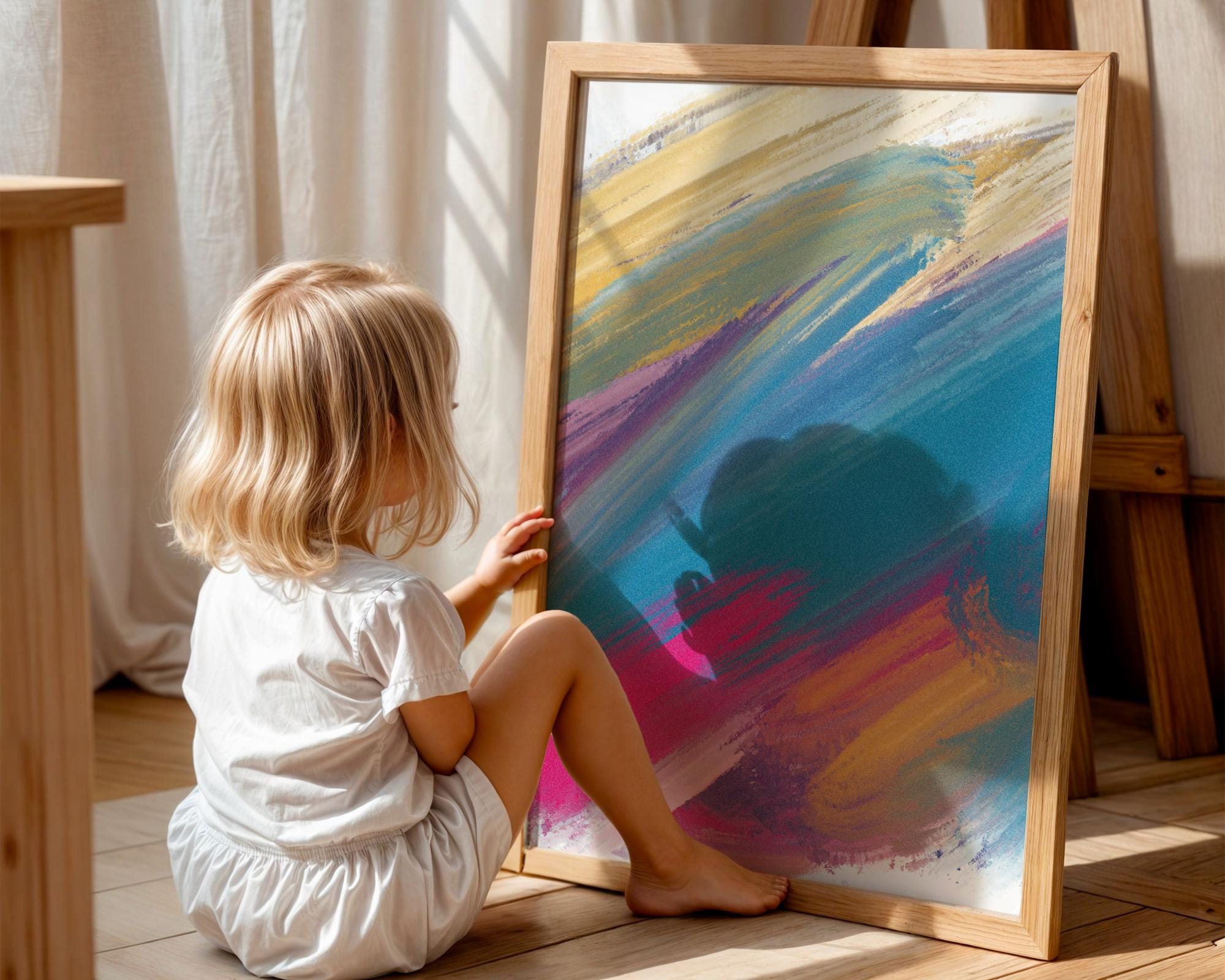 Abstract Brush Strokes Poster