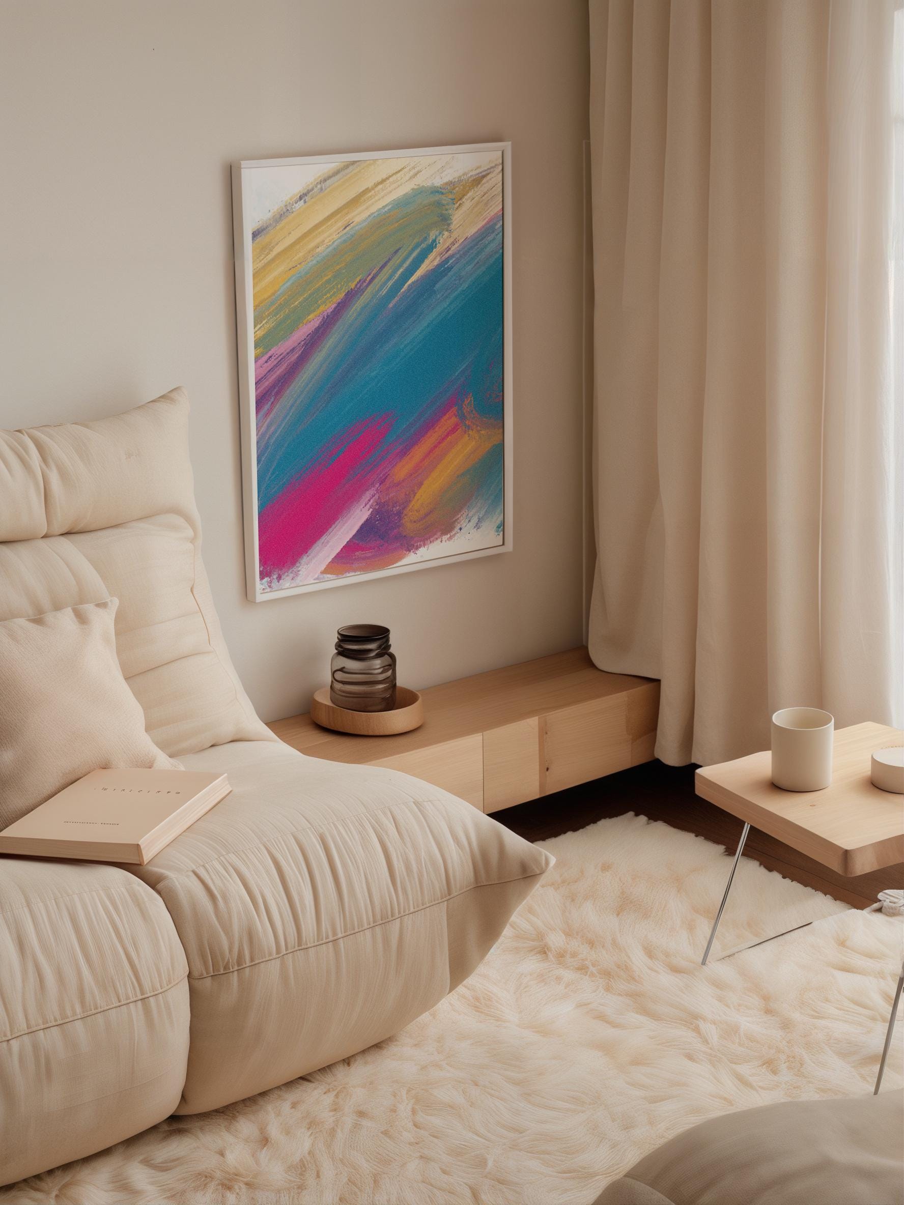 Abstract Brush Strokes Poster