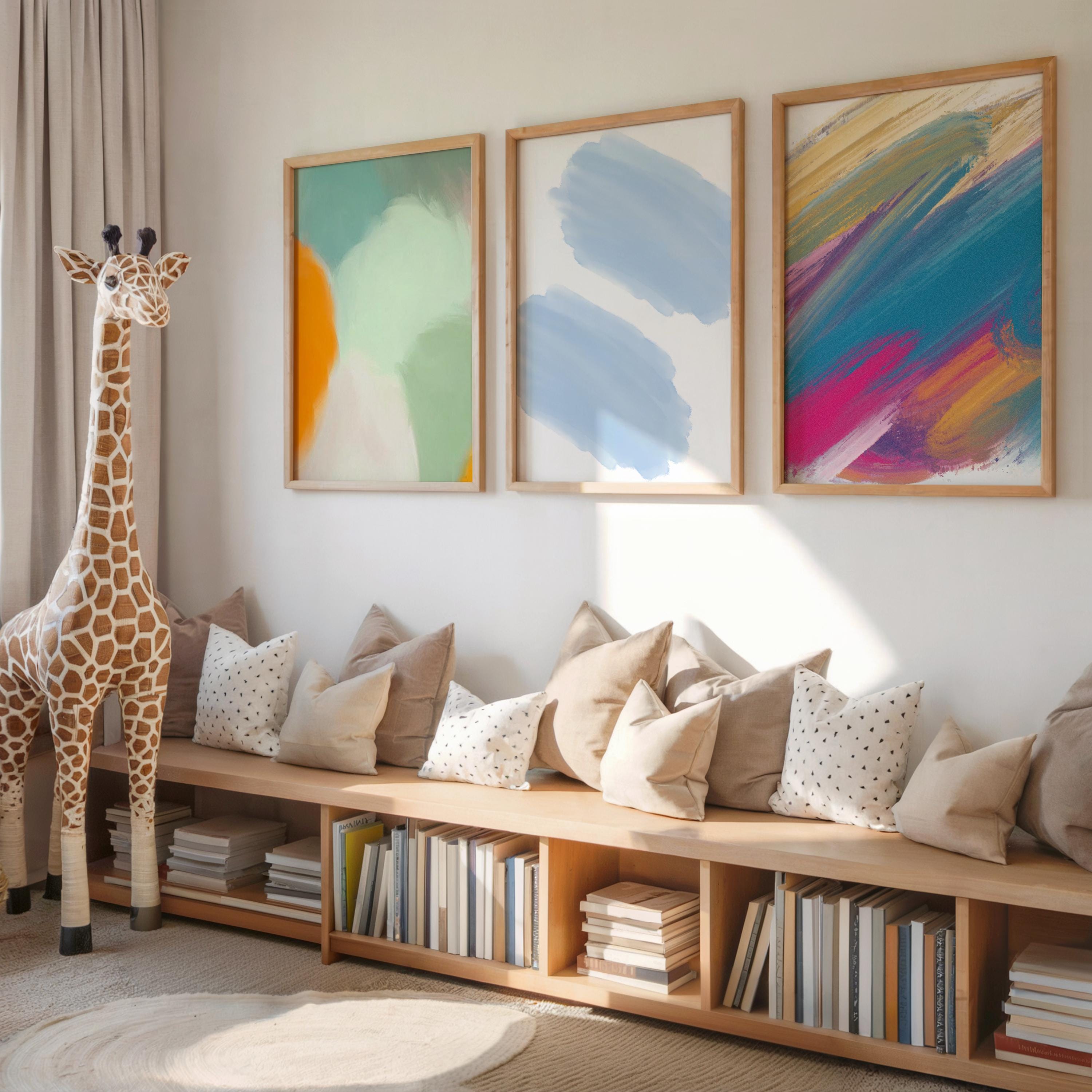 Abstract Brush Strokes Poster