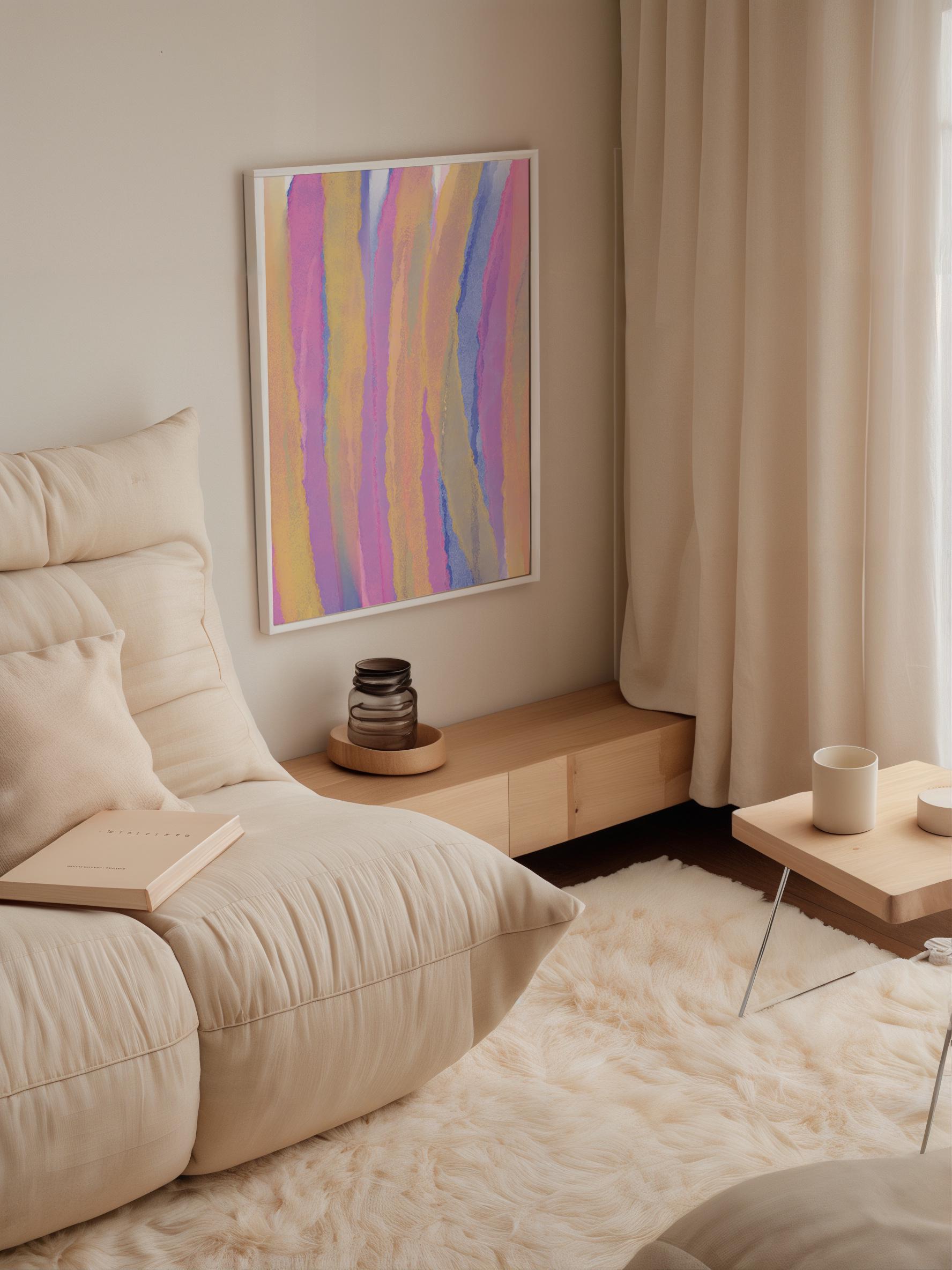 Abstract Pastel Stripes Poster