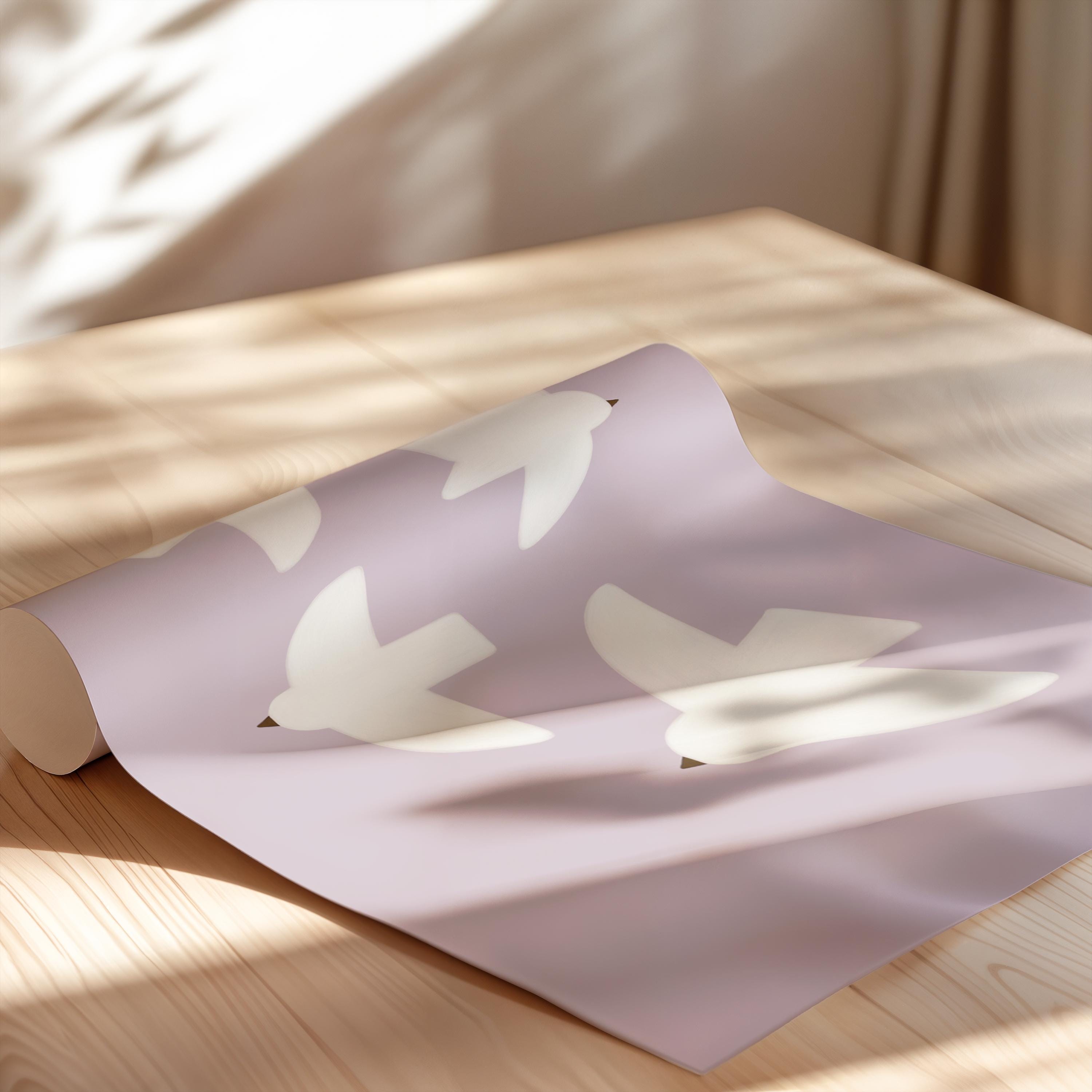 Lavender Birds Poster