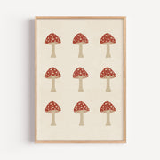 Mushroom Wall Art Print Poster