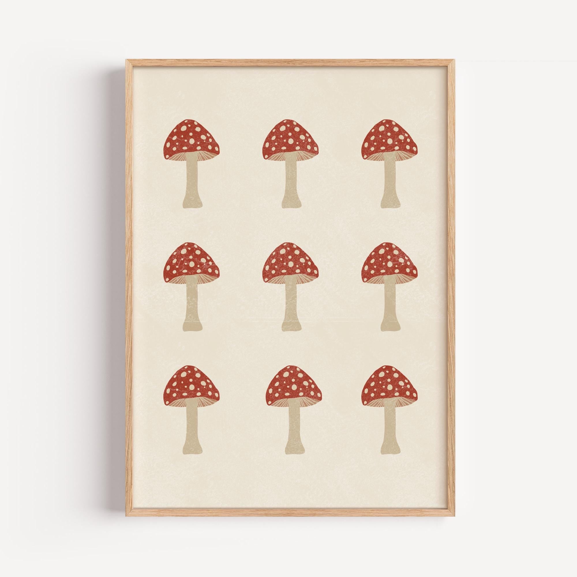 Mushroom Wall Art Print Poster