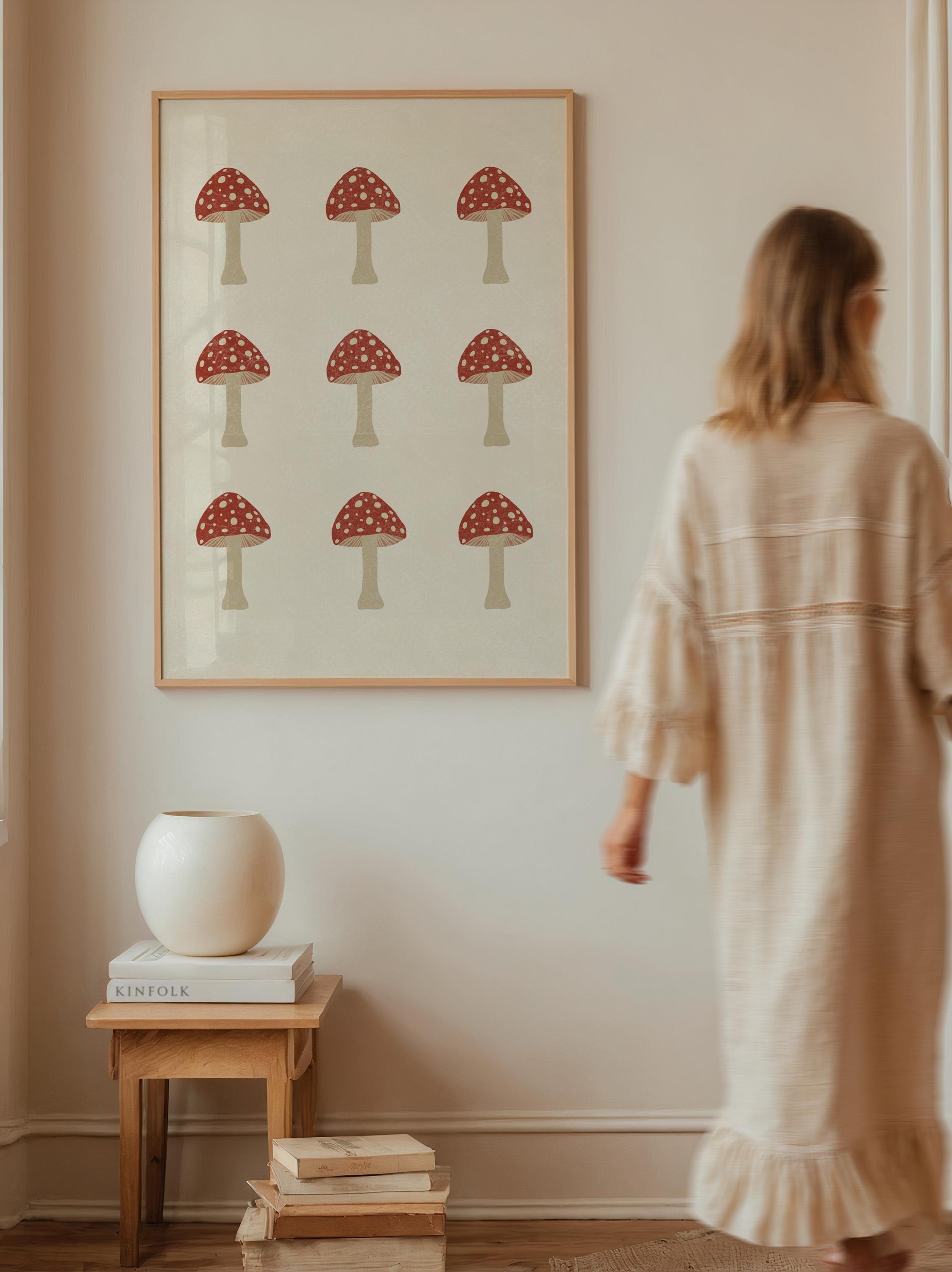 Mushroom Wall Art Print Poster