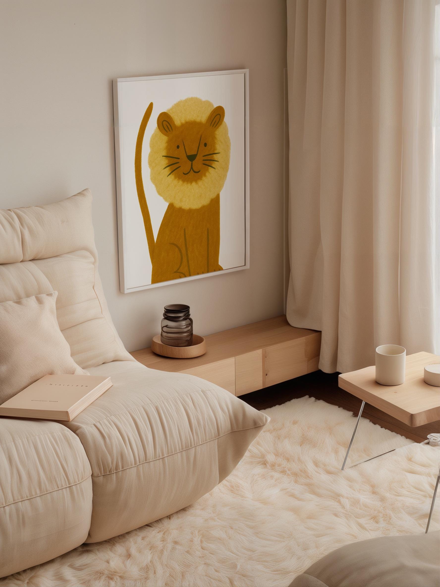 Adorable Lion Wall Art  Poster