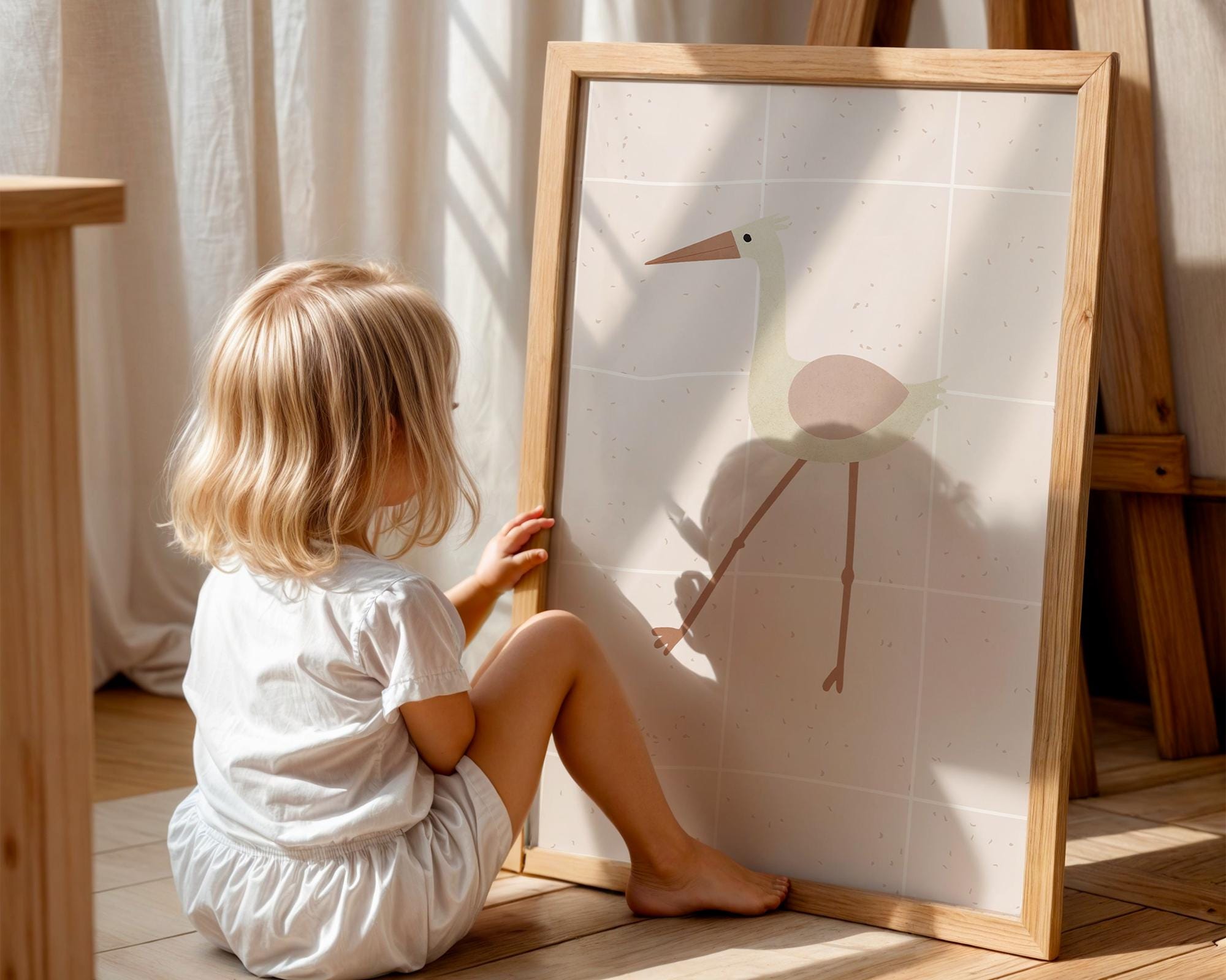 Neutral Bird Wall Art Poster