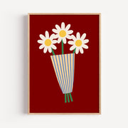 Daisy Flower Art Print Poster