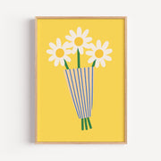 Daisy Flower Art Print Poster