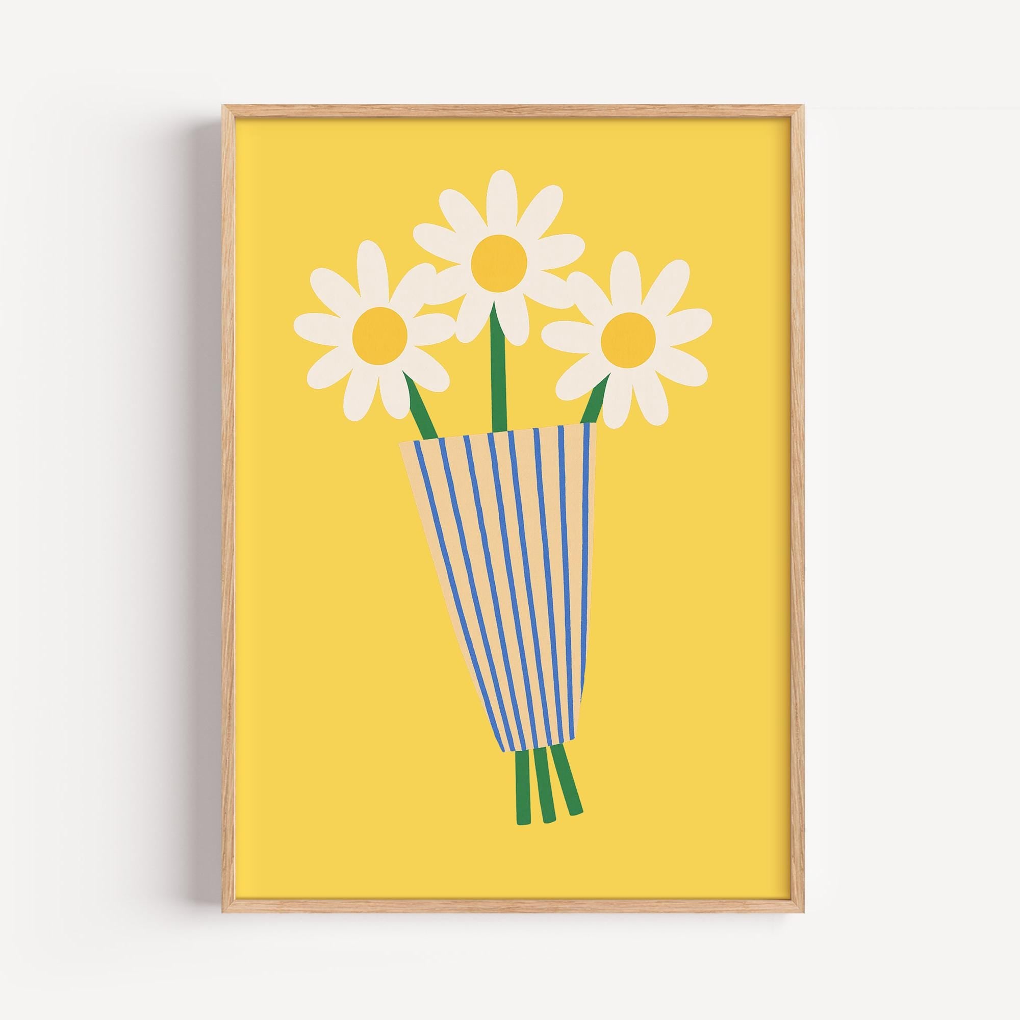 Daisy Flower Art Print Poster
