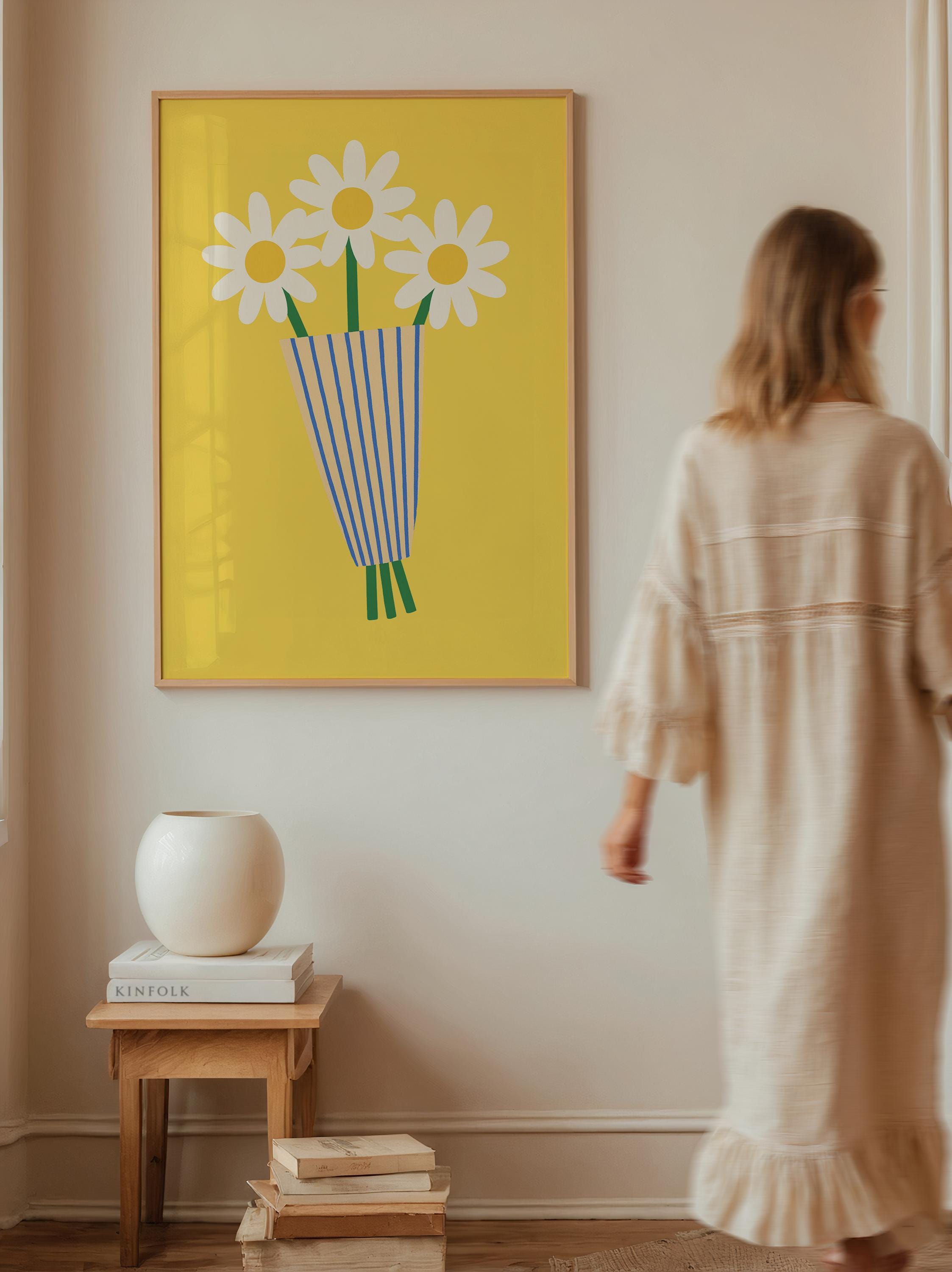 Daisy Flower Art Print Poster