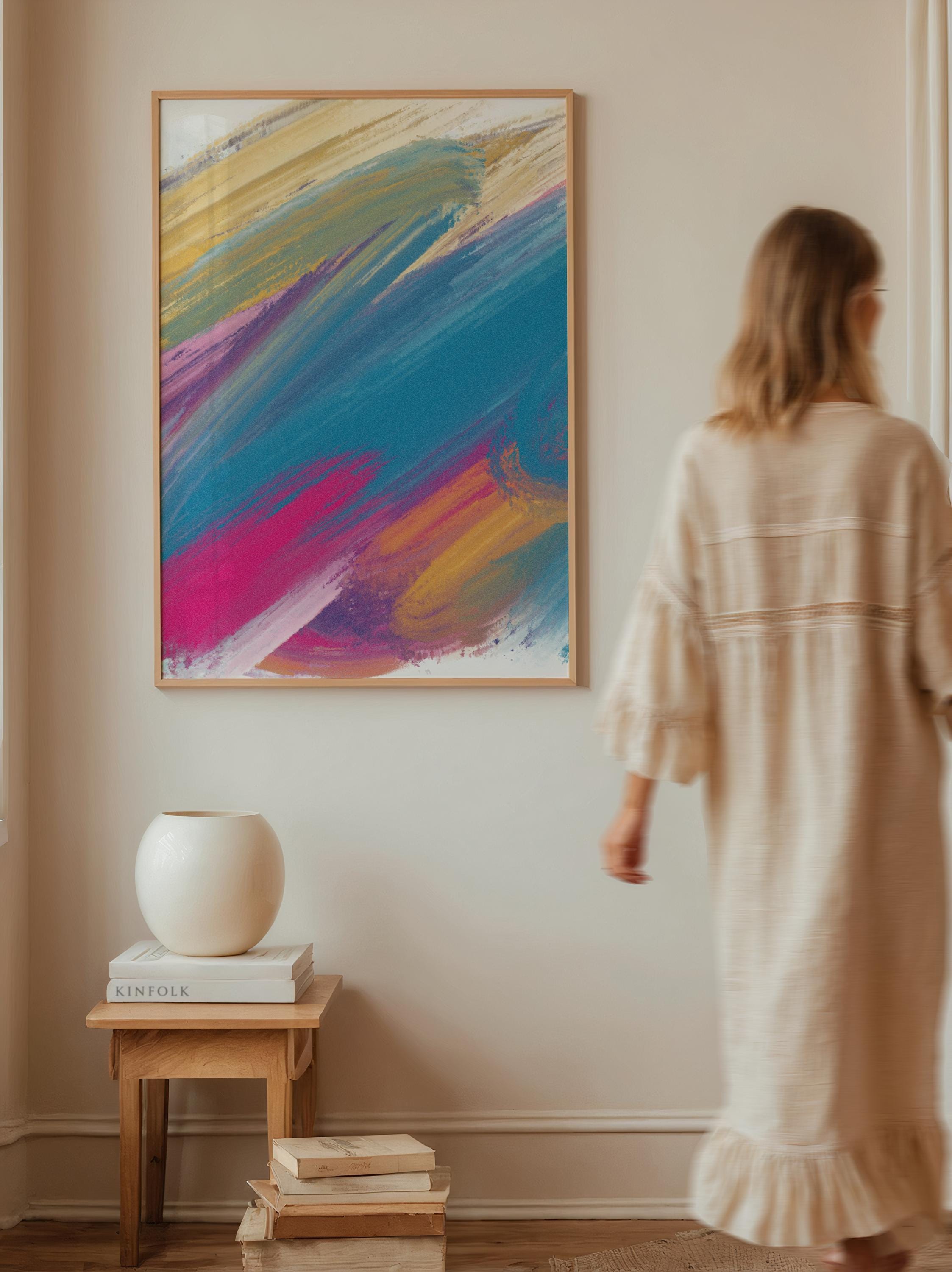 Abstract Brush Strokes Poster