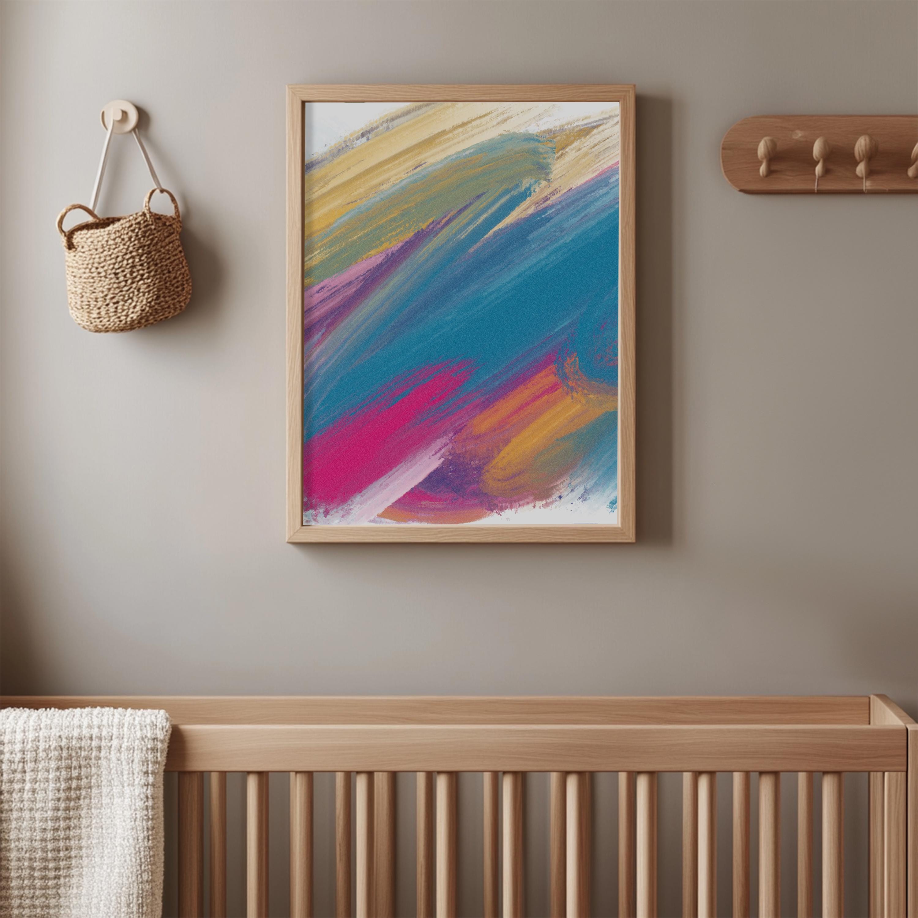 Abstract Brush Strokes Poster
