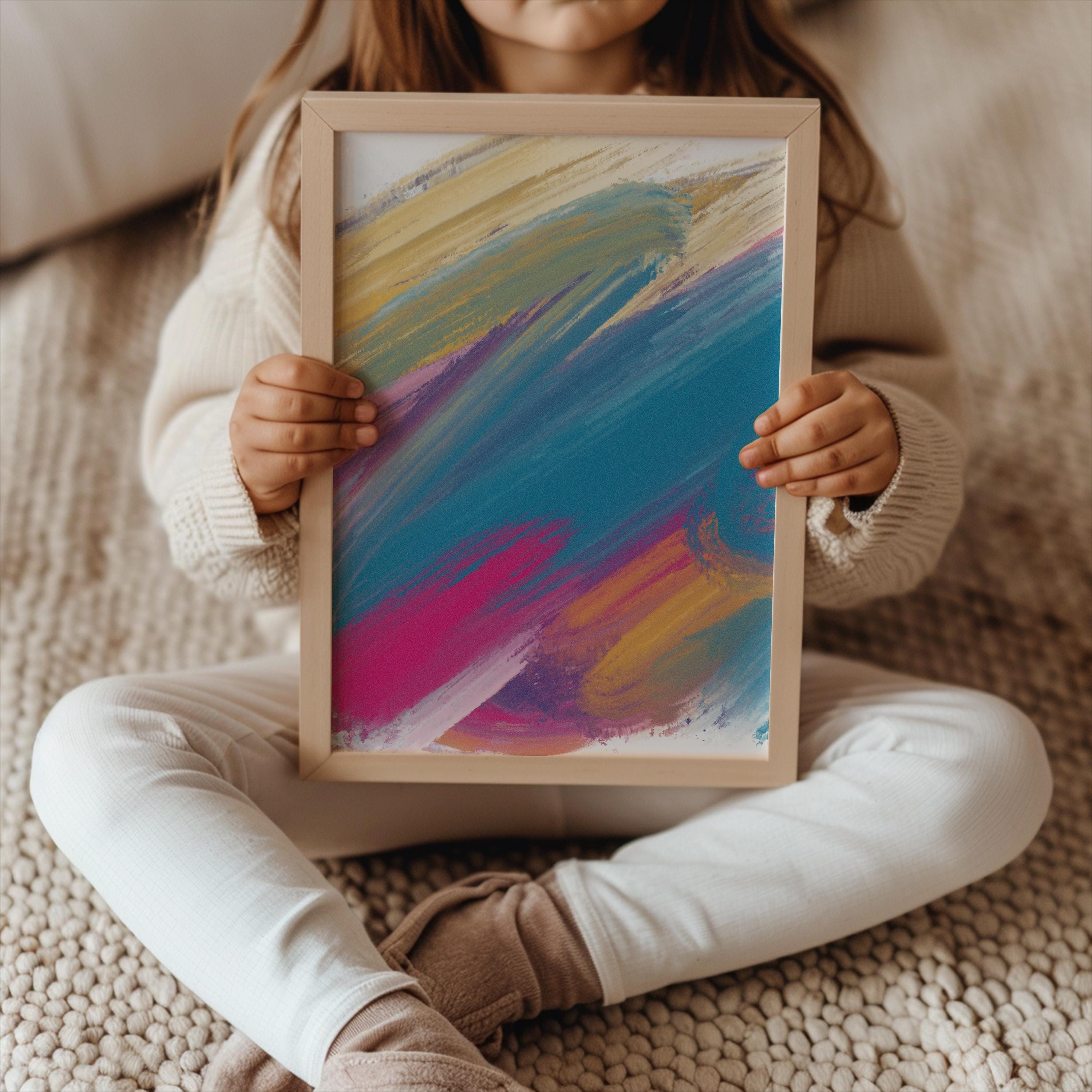 Abstract Brush Strokes Poster