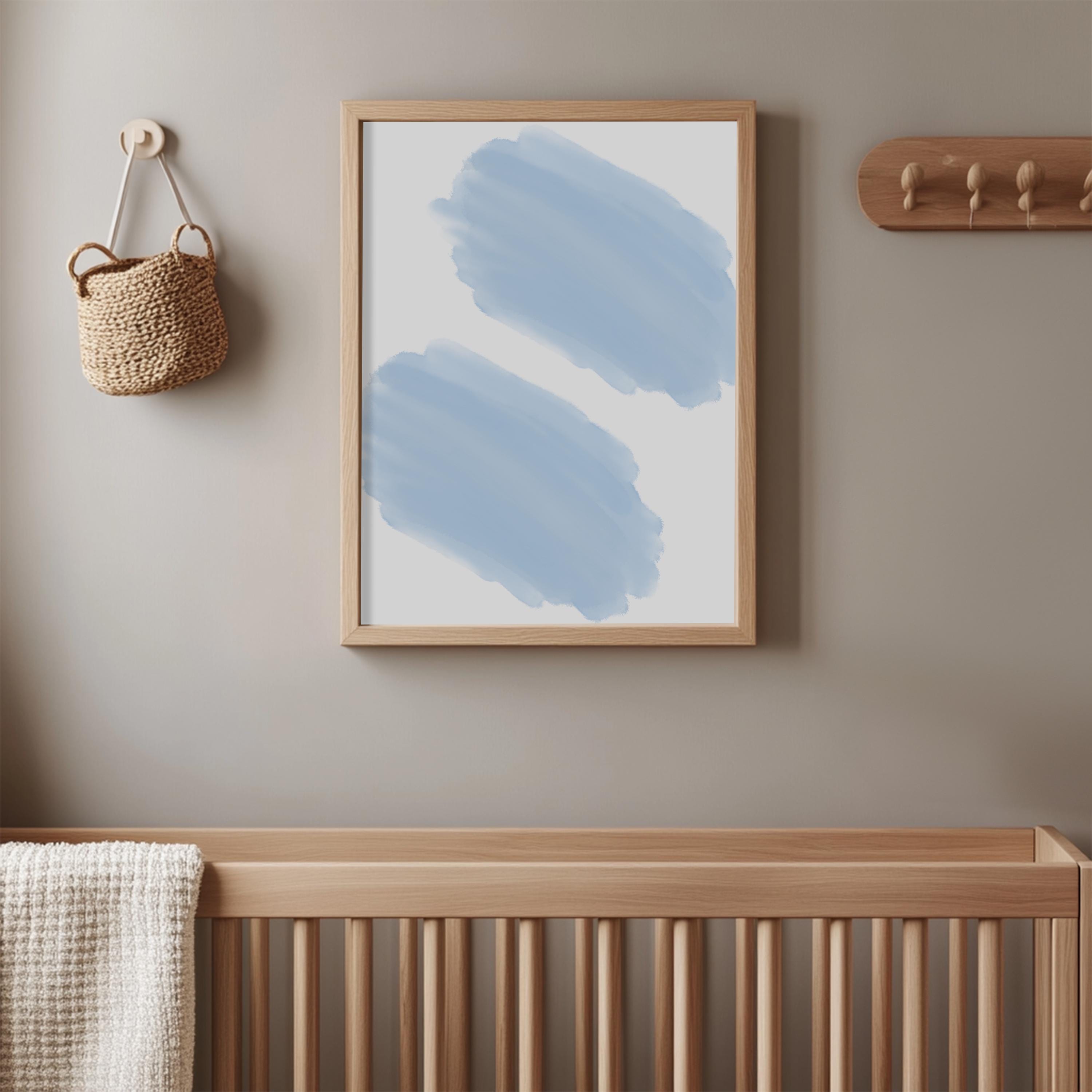 Minimal Blue Brush Strokes Poster