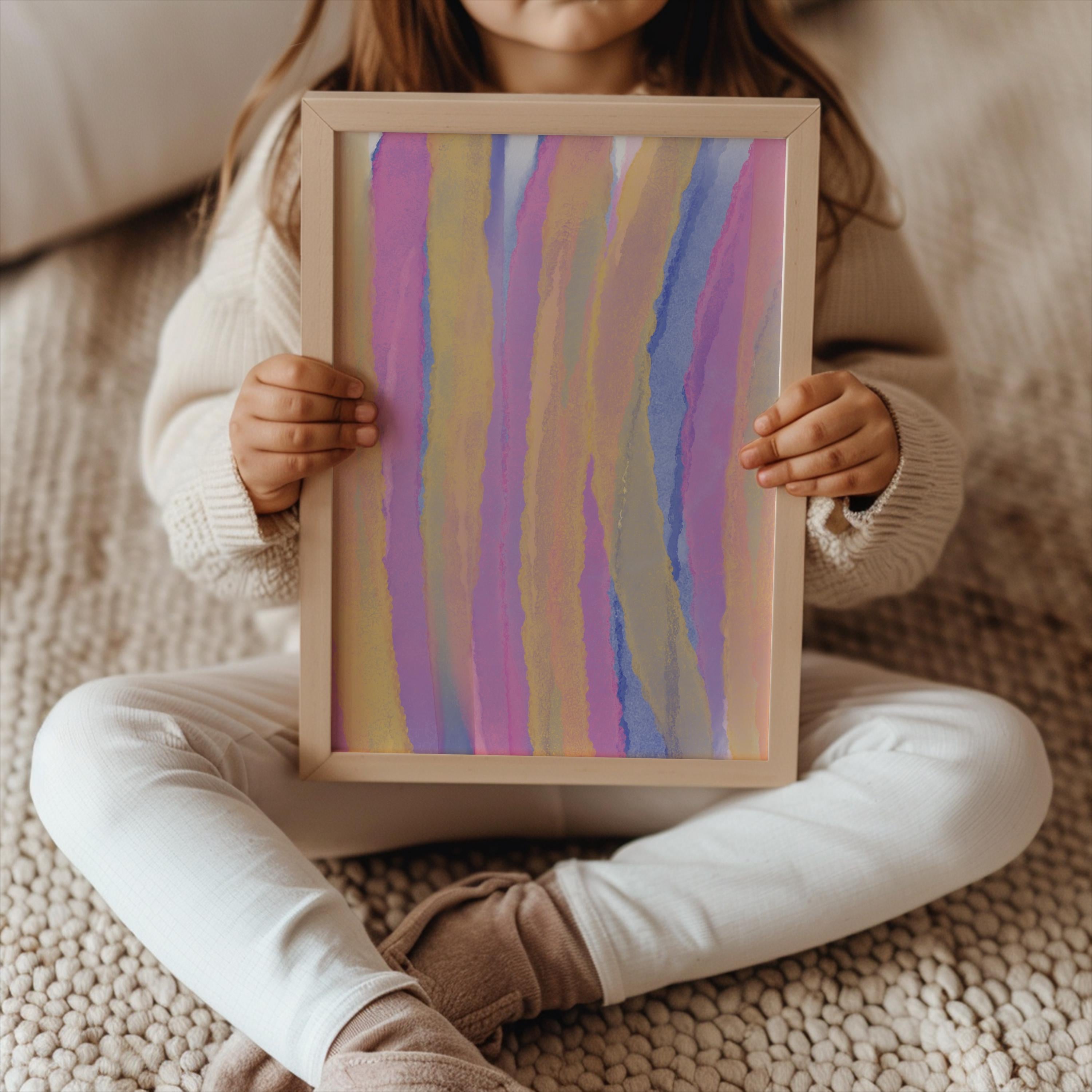 Abstract Pastel Stripes Poster