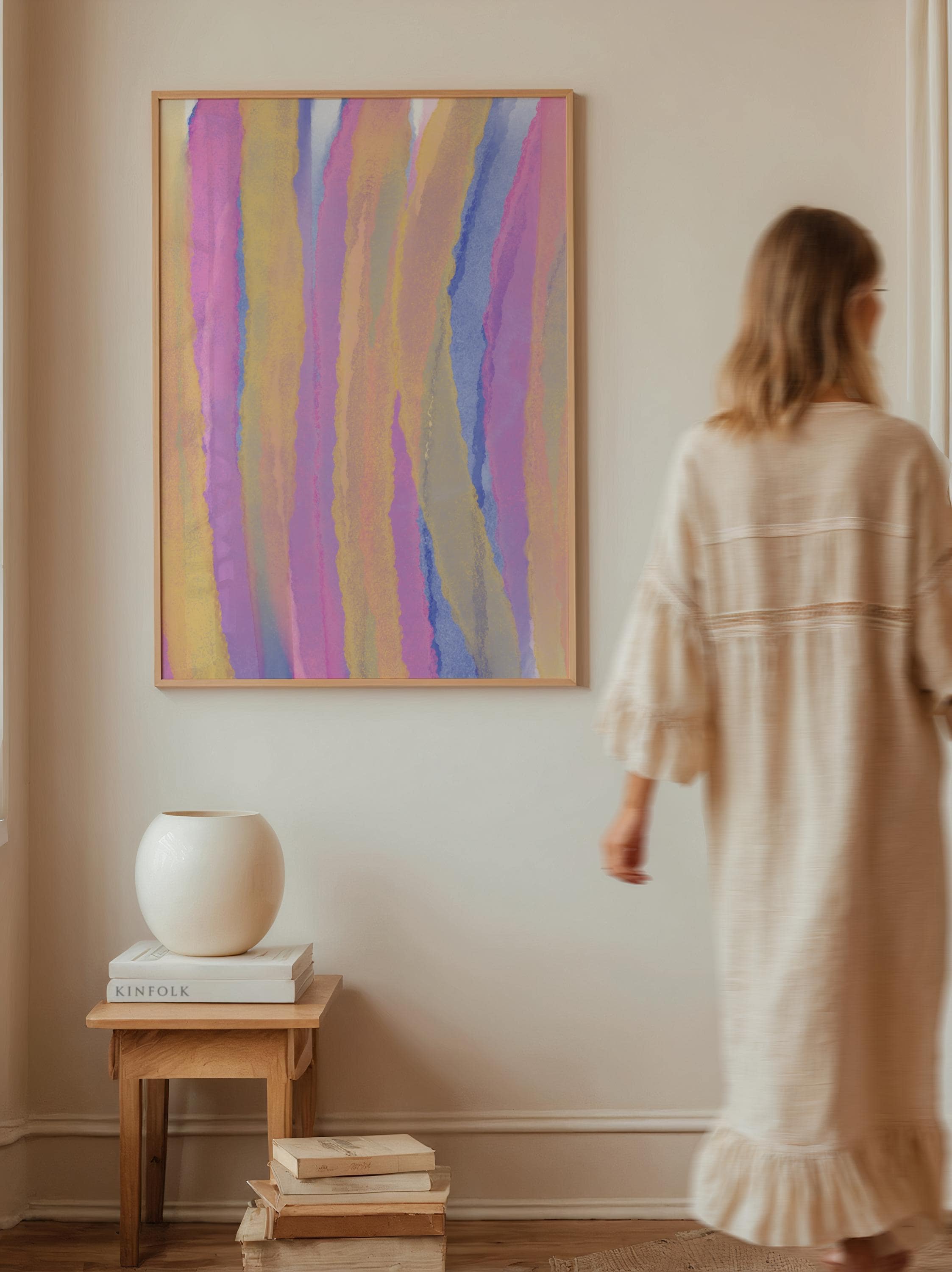 Abstract Pastel Stripes Poster