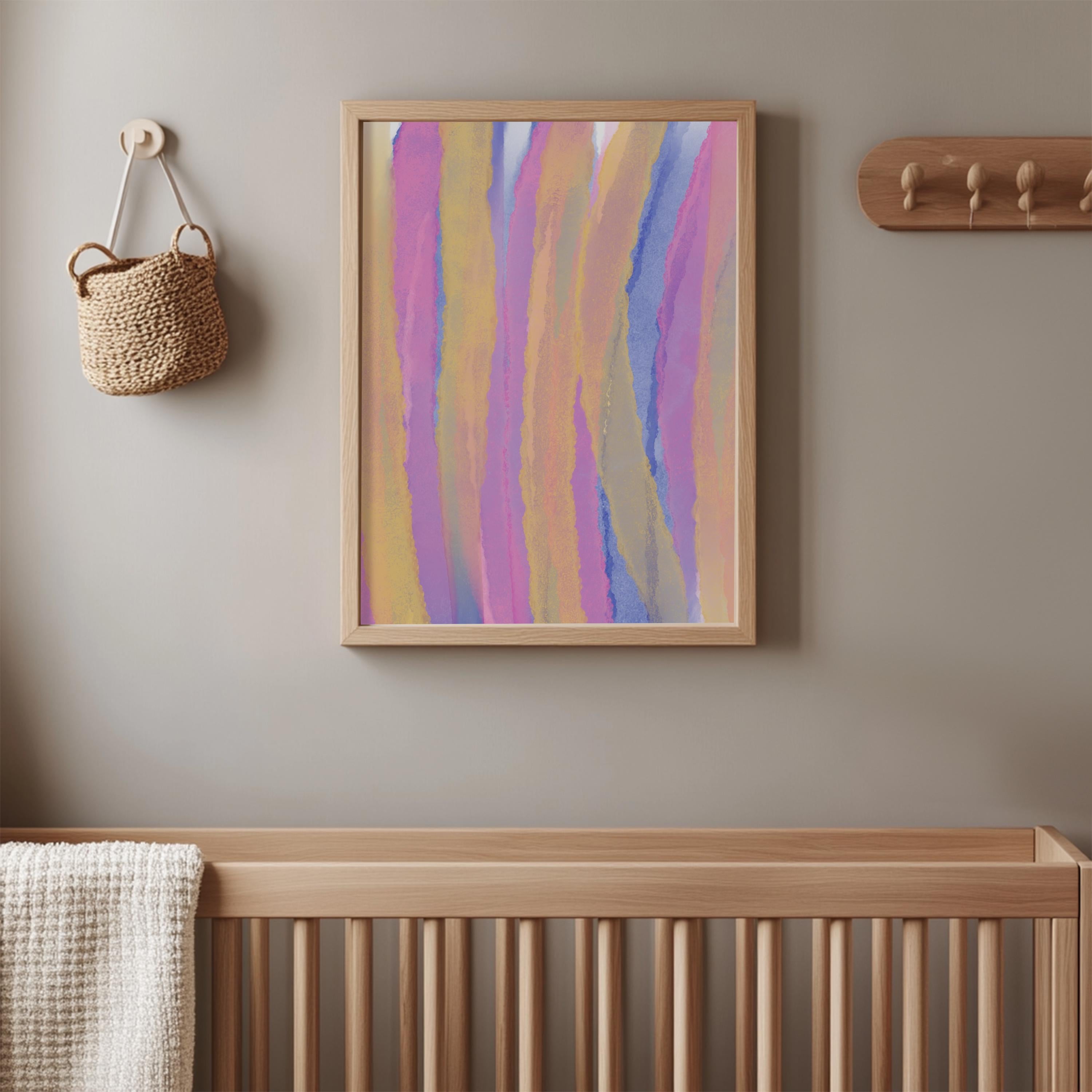 Abstract Pastel Stripes Poster