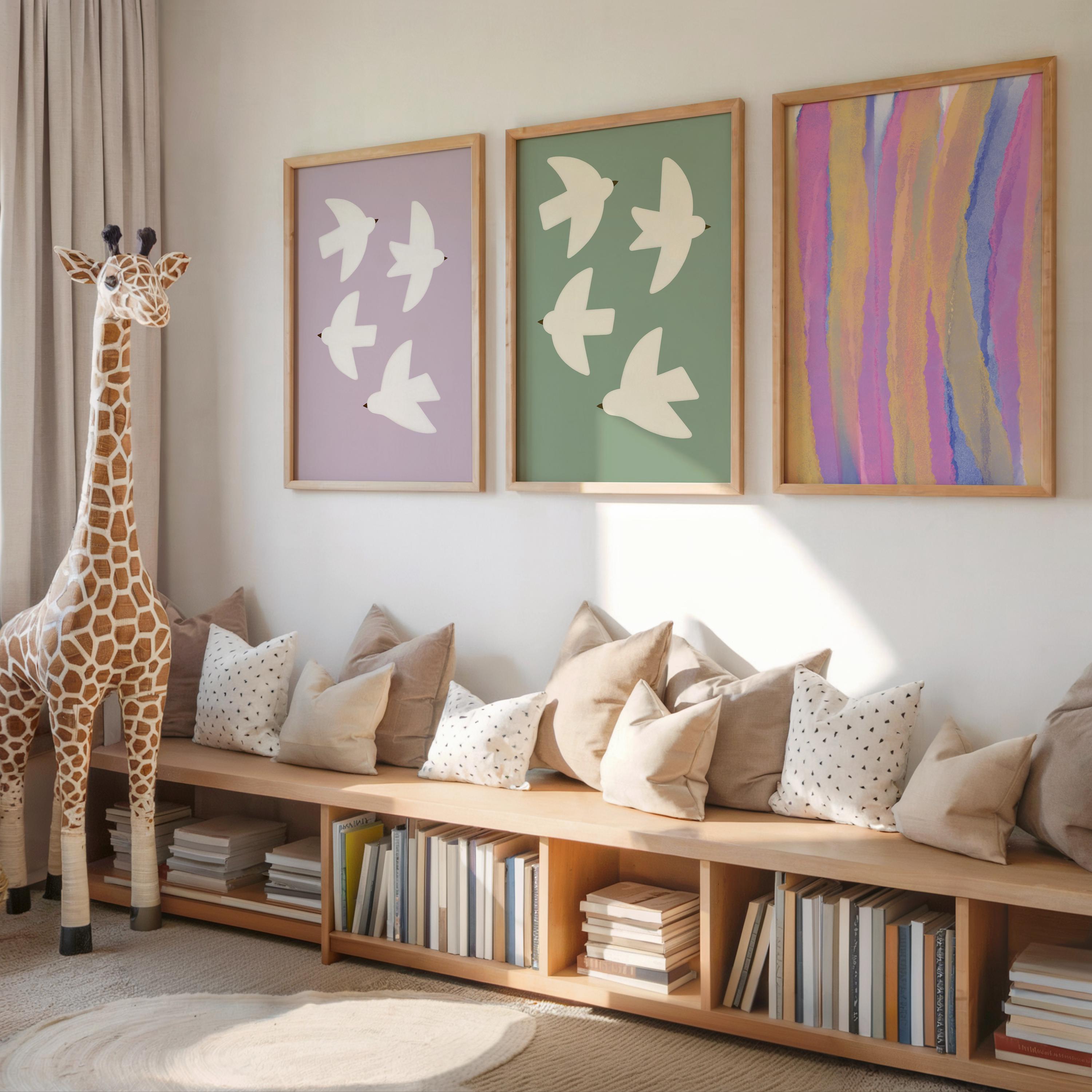 Abstract Pastel Stripes Poster