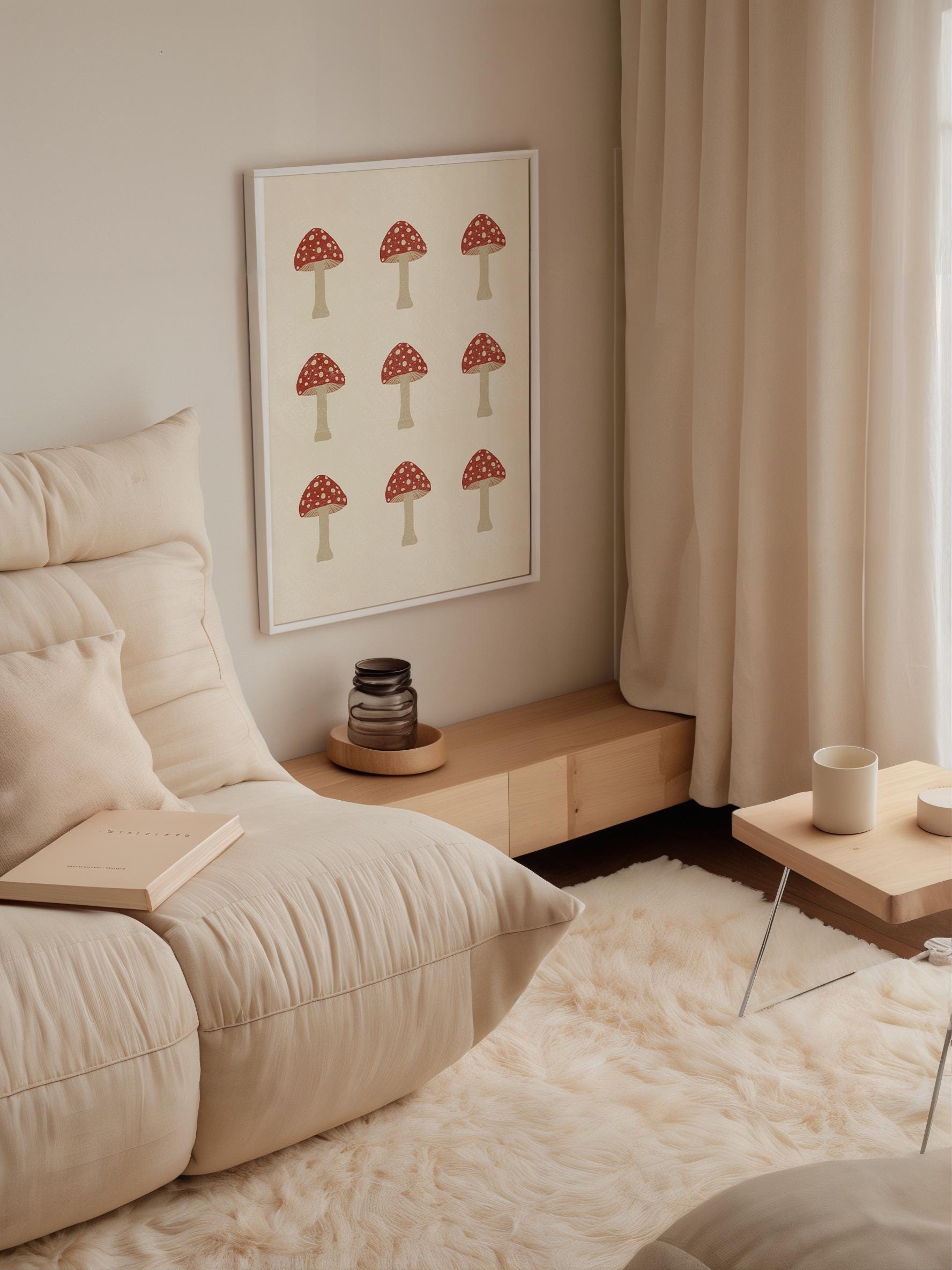 Mushroom Wall Art Print Poster