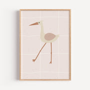 Neutral Bird Wall Art Poster