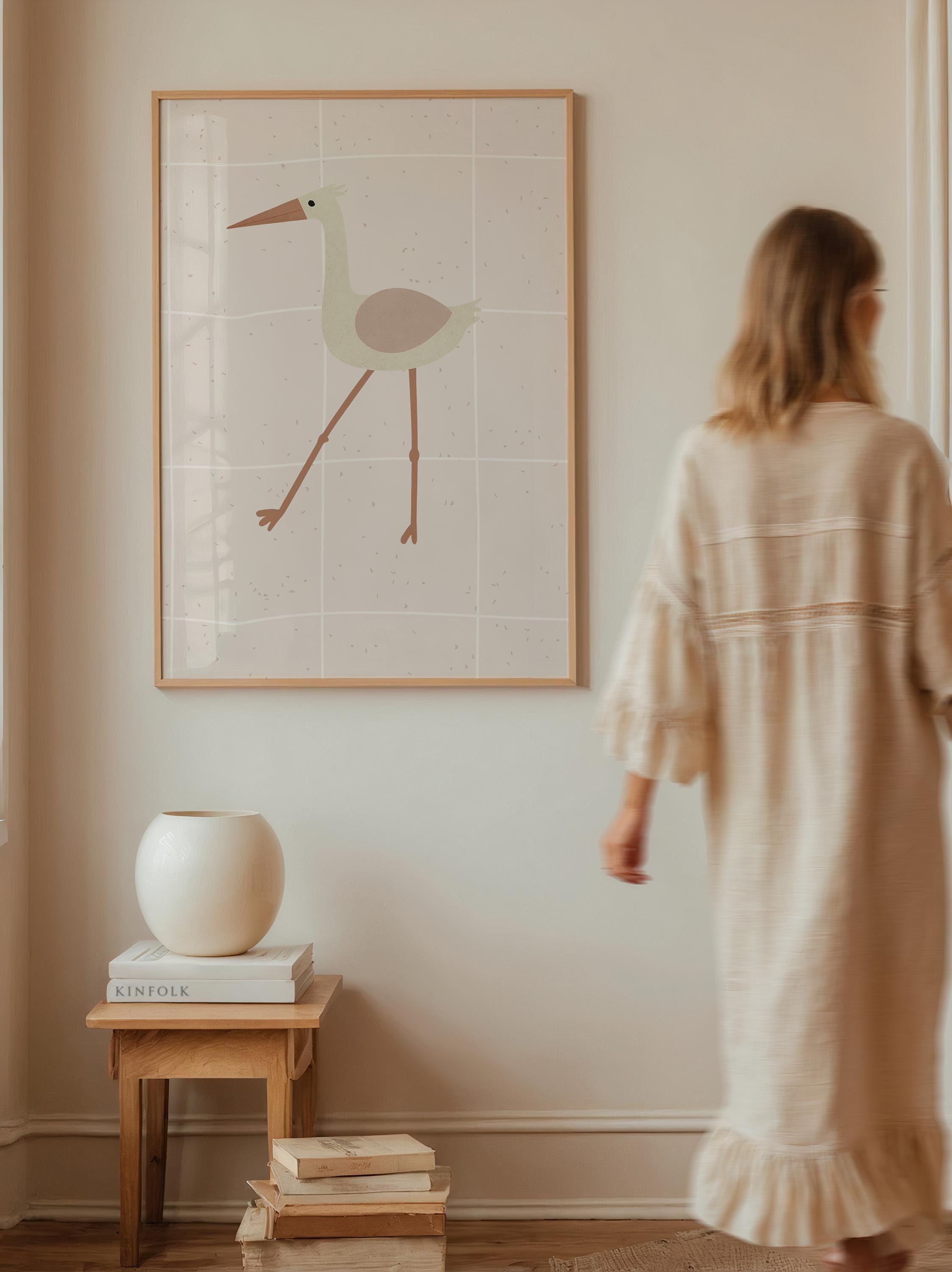 Neutral Bird Wall Art Poster