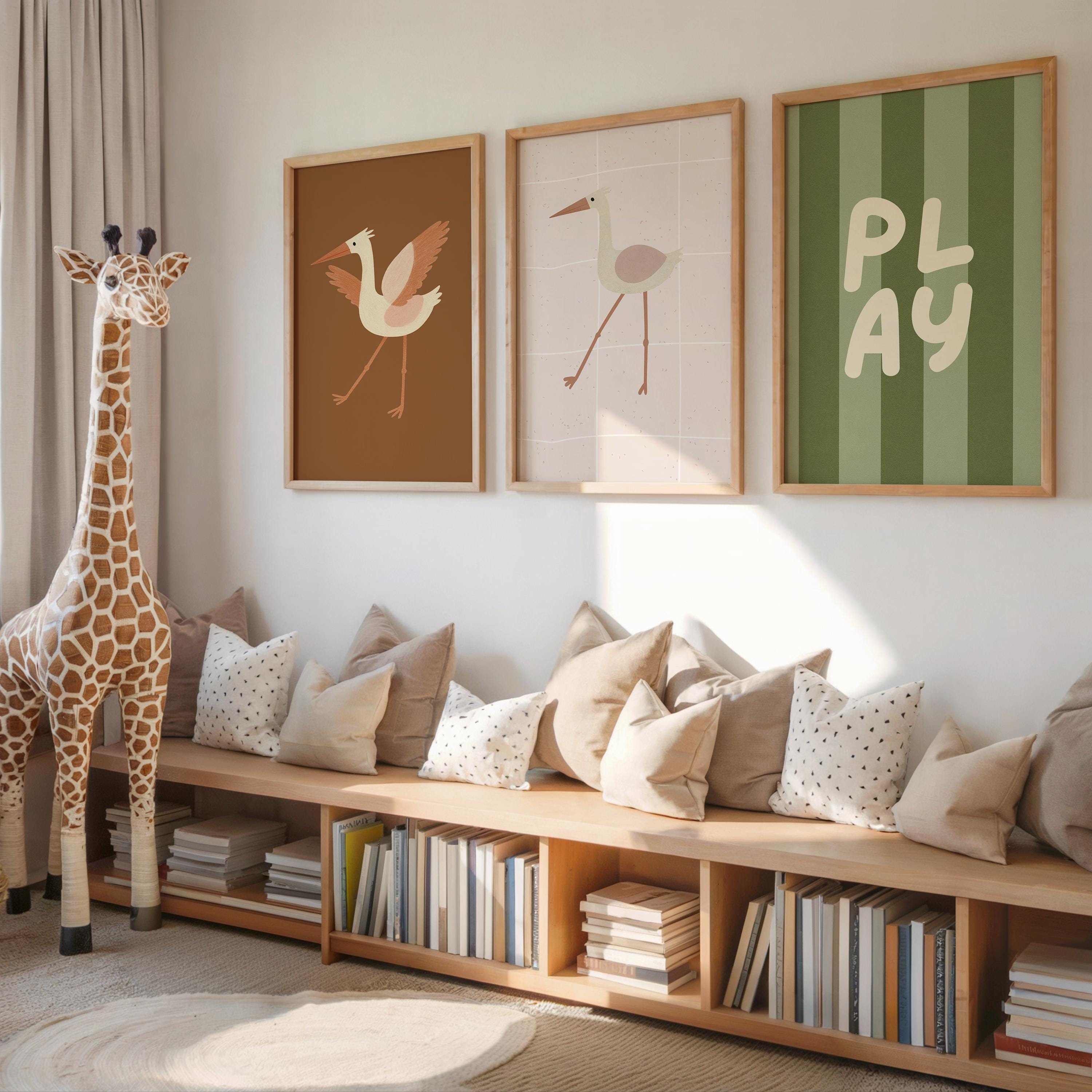 Neutral Bird Wall Art Poster