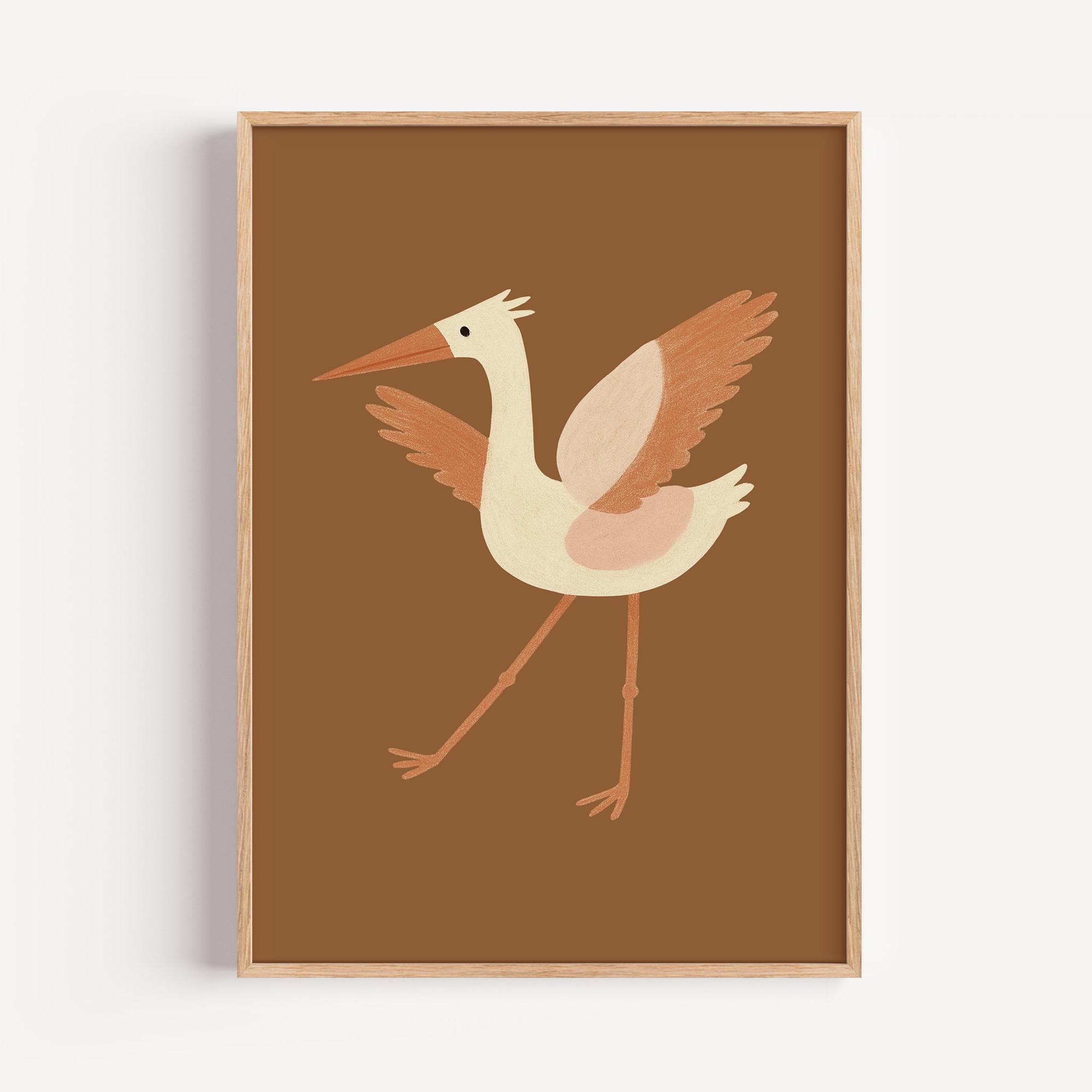 Rustic Bird Wall Art Poster