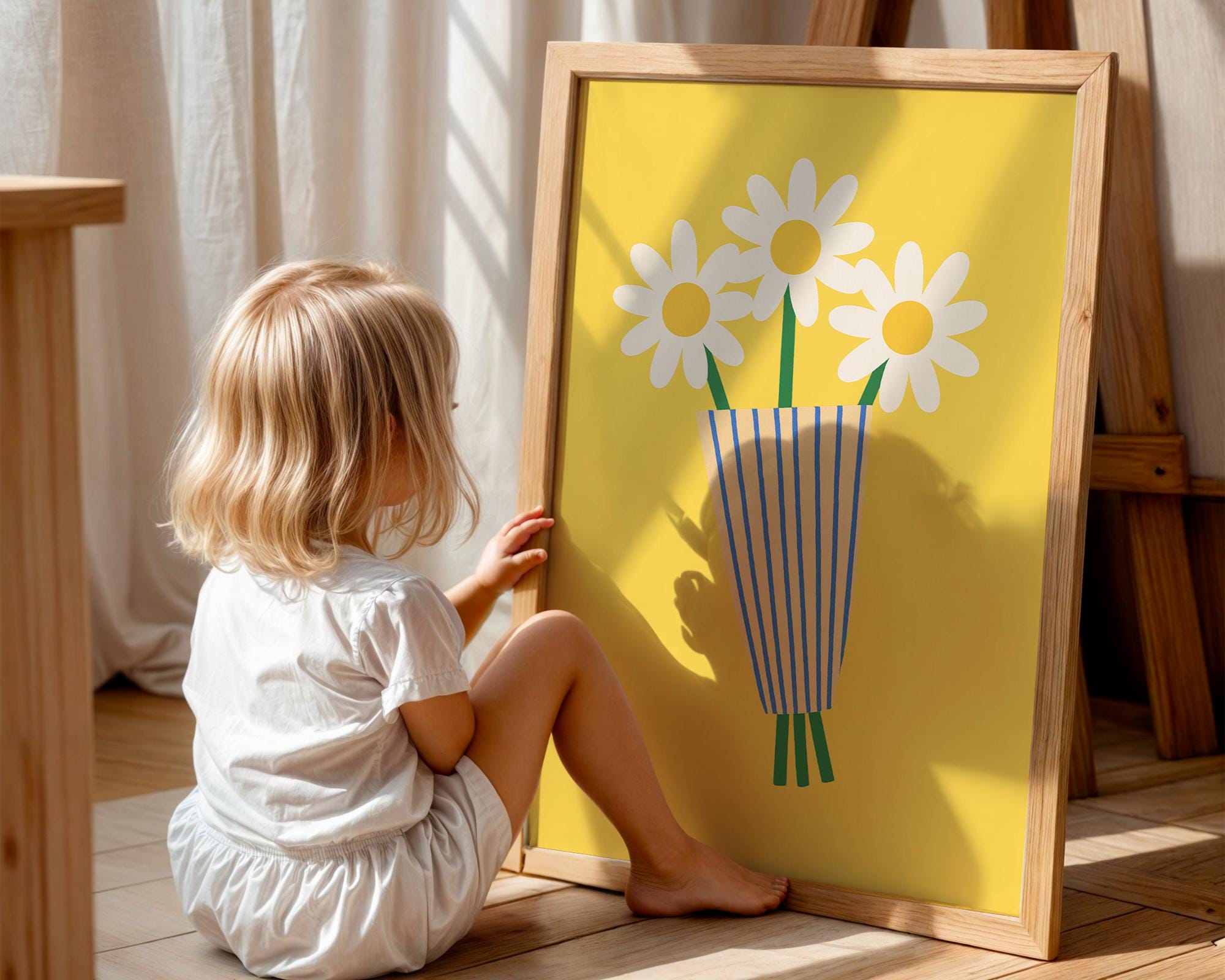 Daisy Flower Art Print Poster
