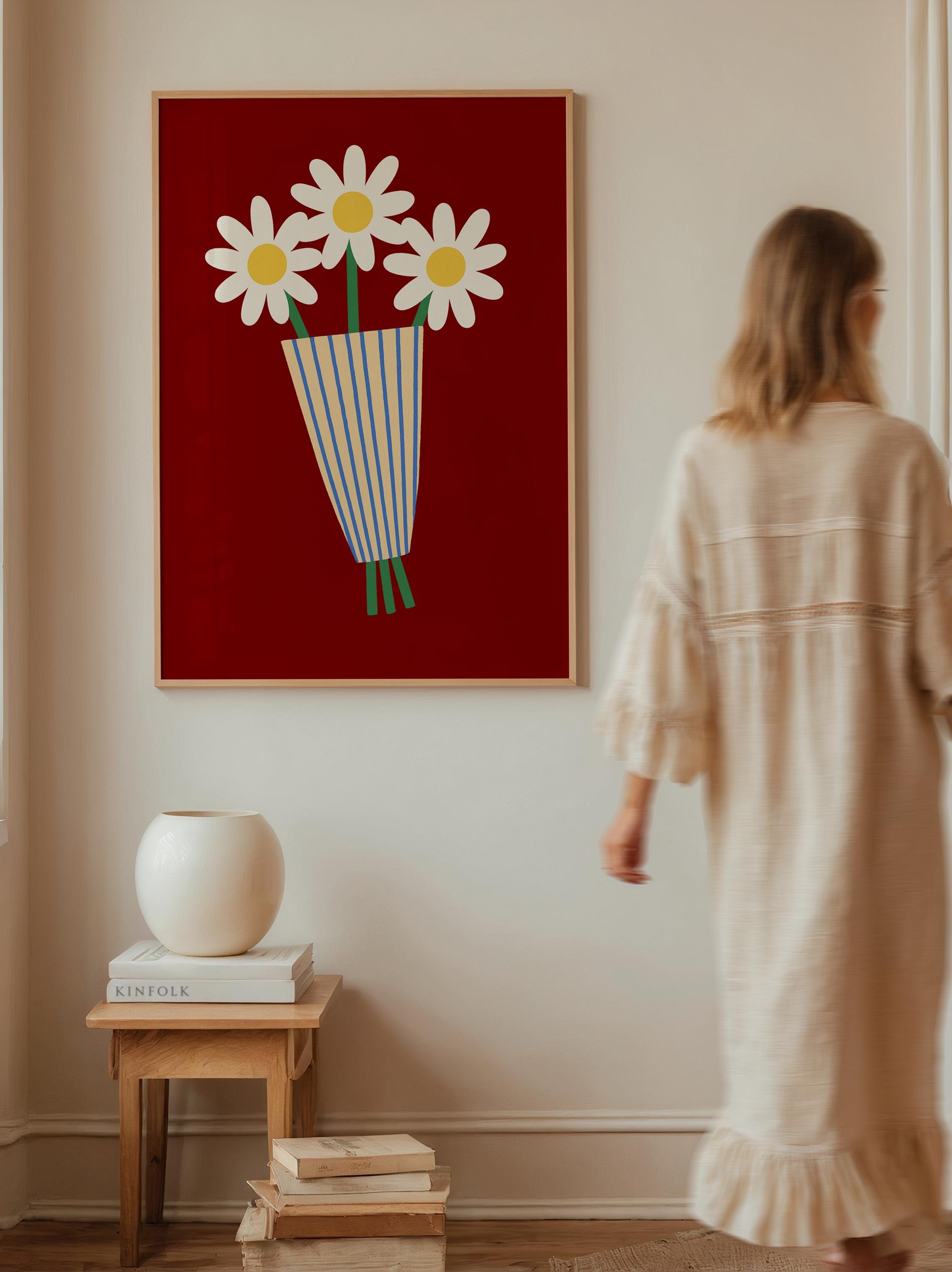 Daisy Flower Art Print Poster