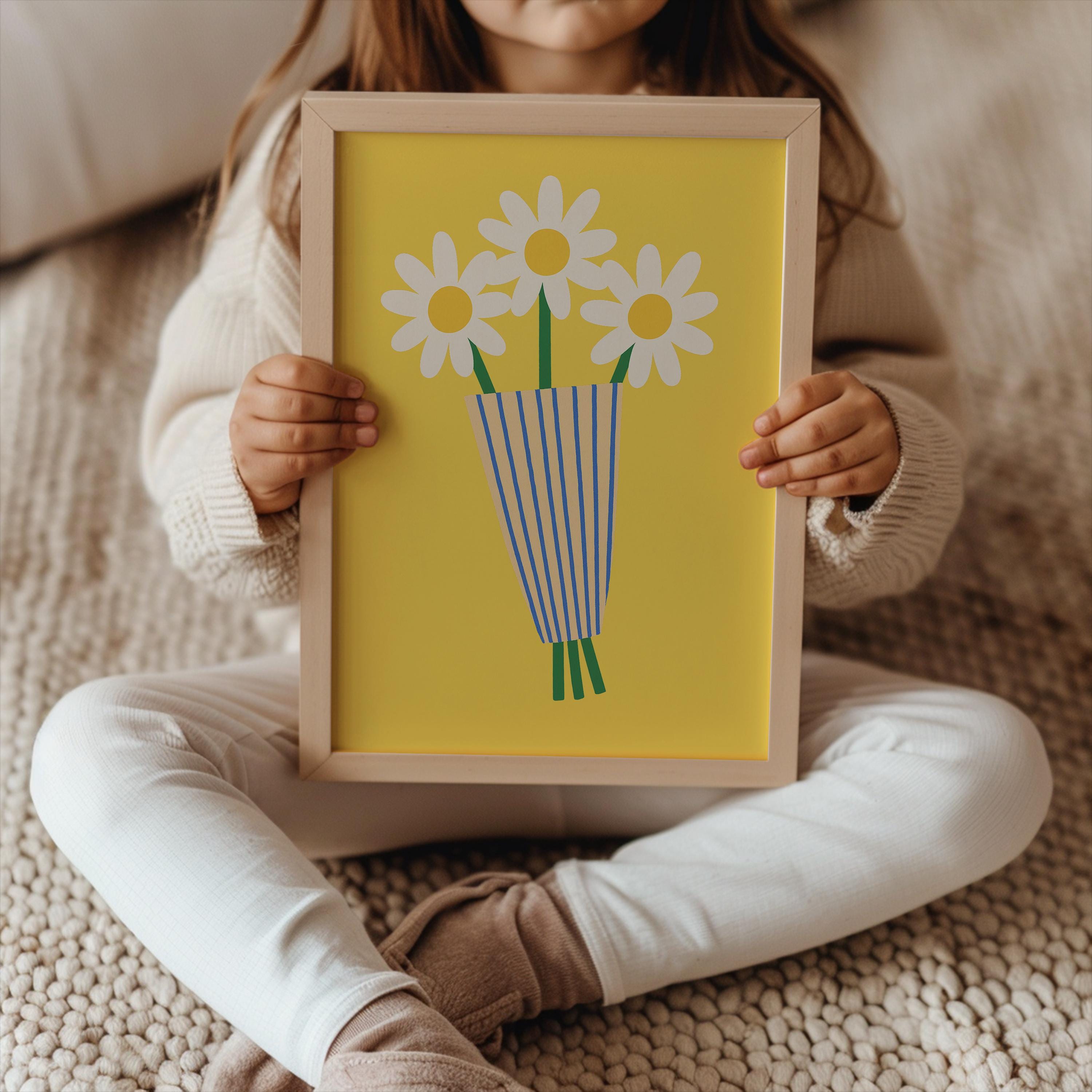Daisy Flower Art Print Poster
