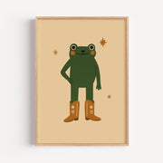 Cowboy Frog Poster
