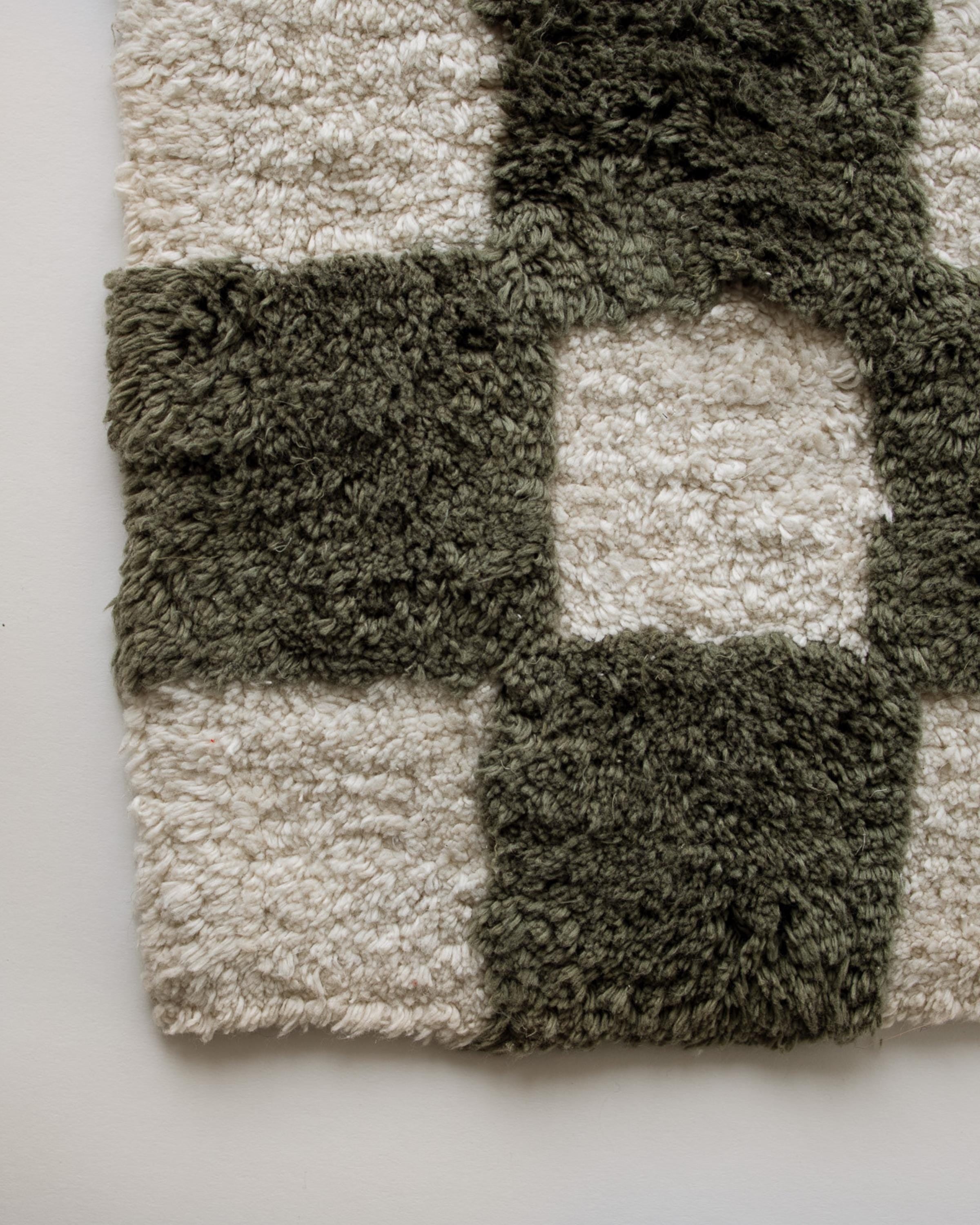 Olive Check Rug