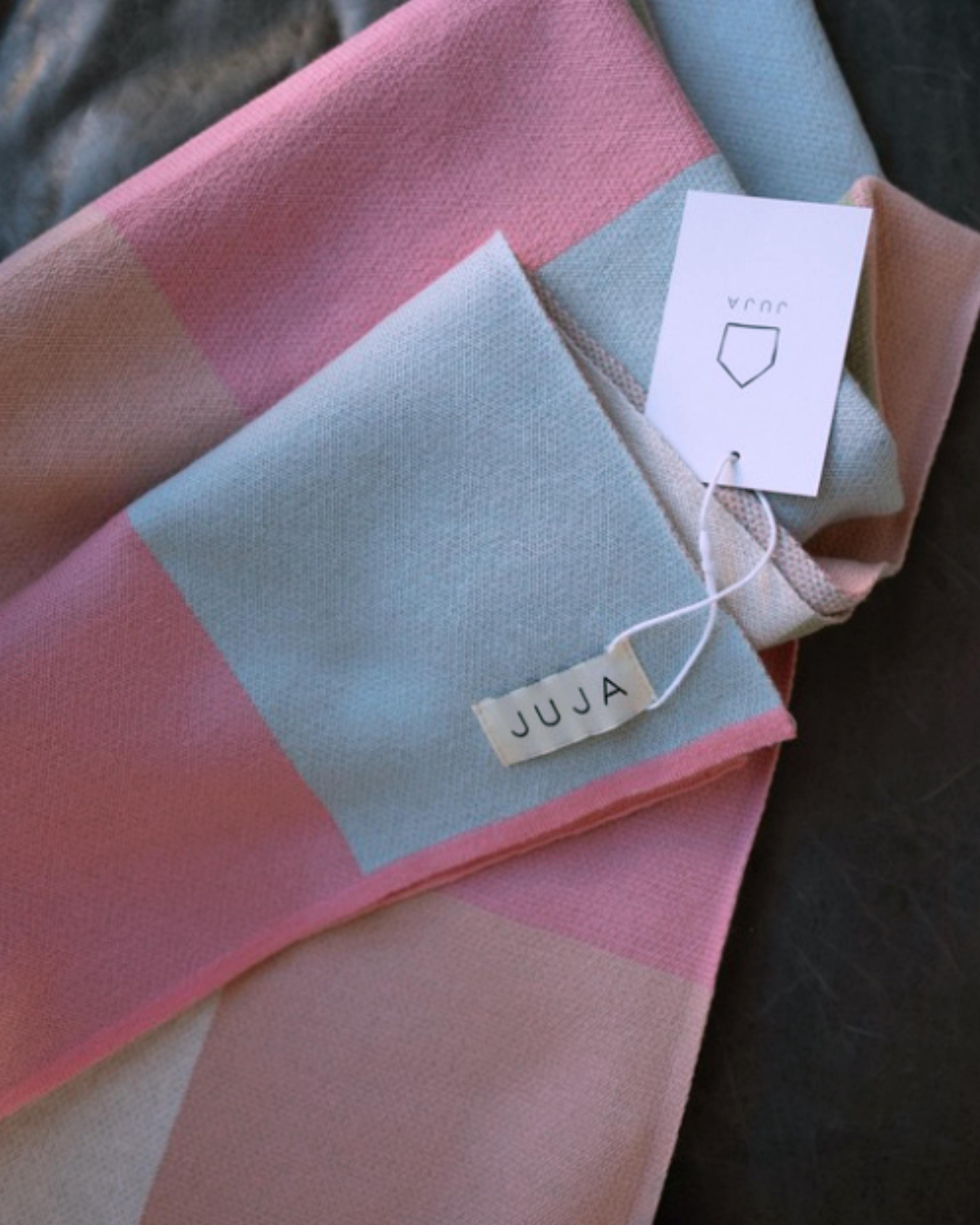 Pastel Checkered Cotton Baby Blanket