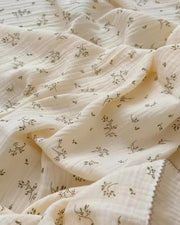 Floral Cotton Muslin Baby Blanket