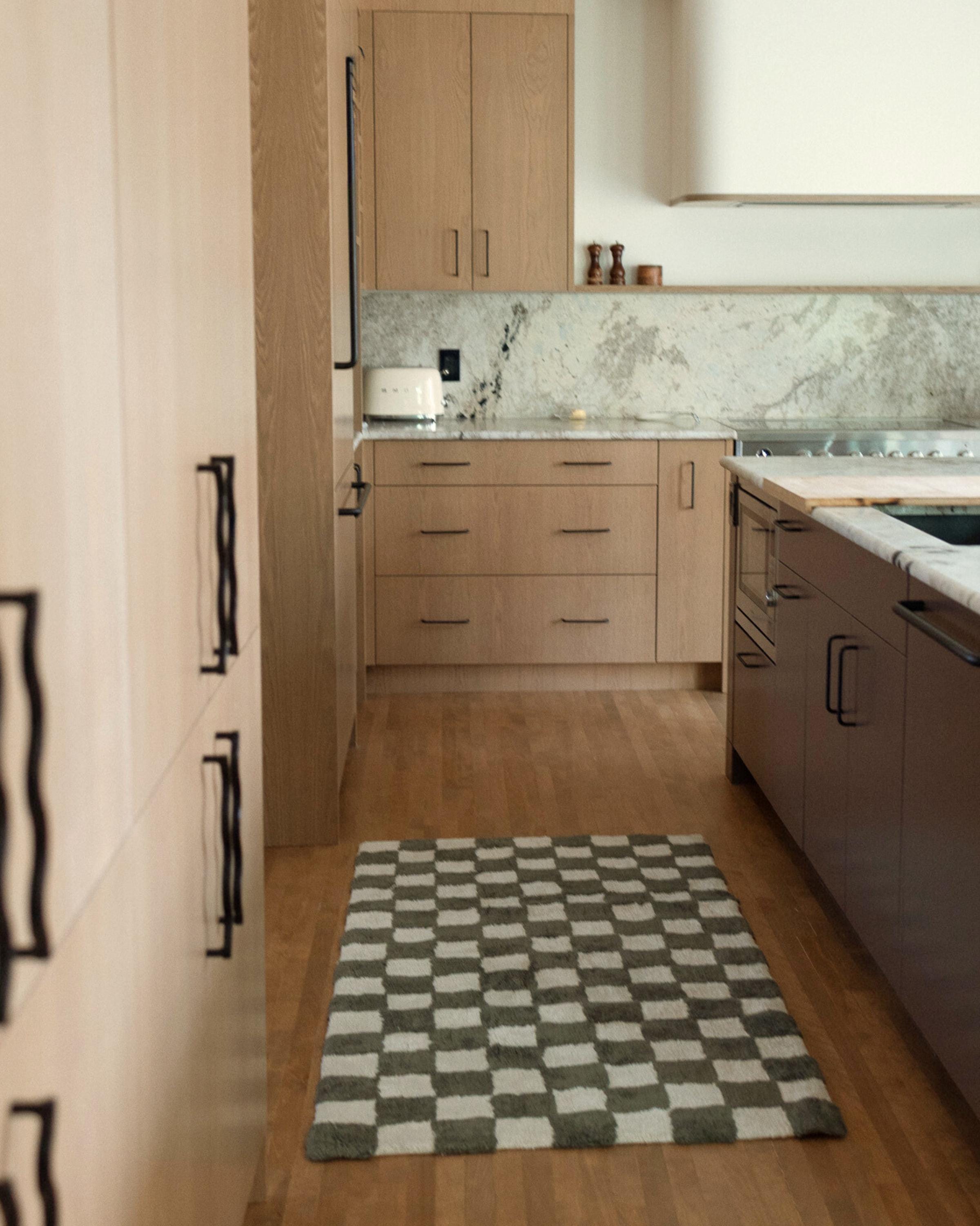 Olive Check Rug