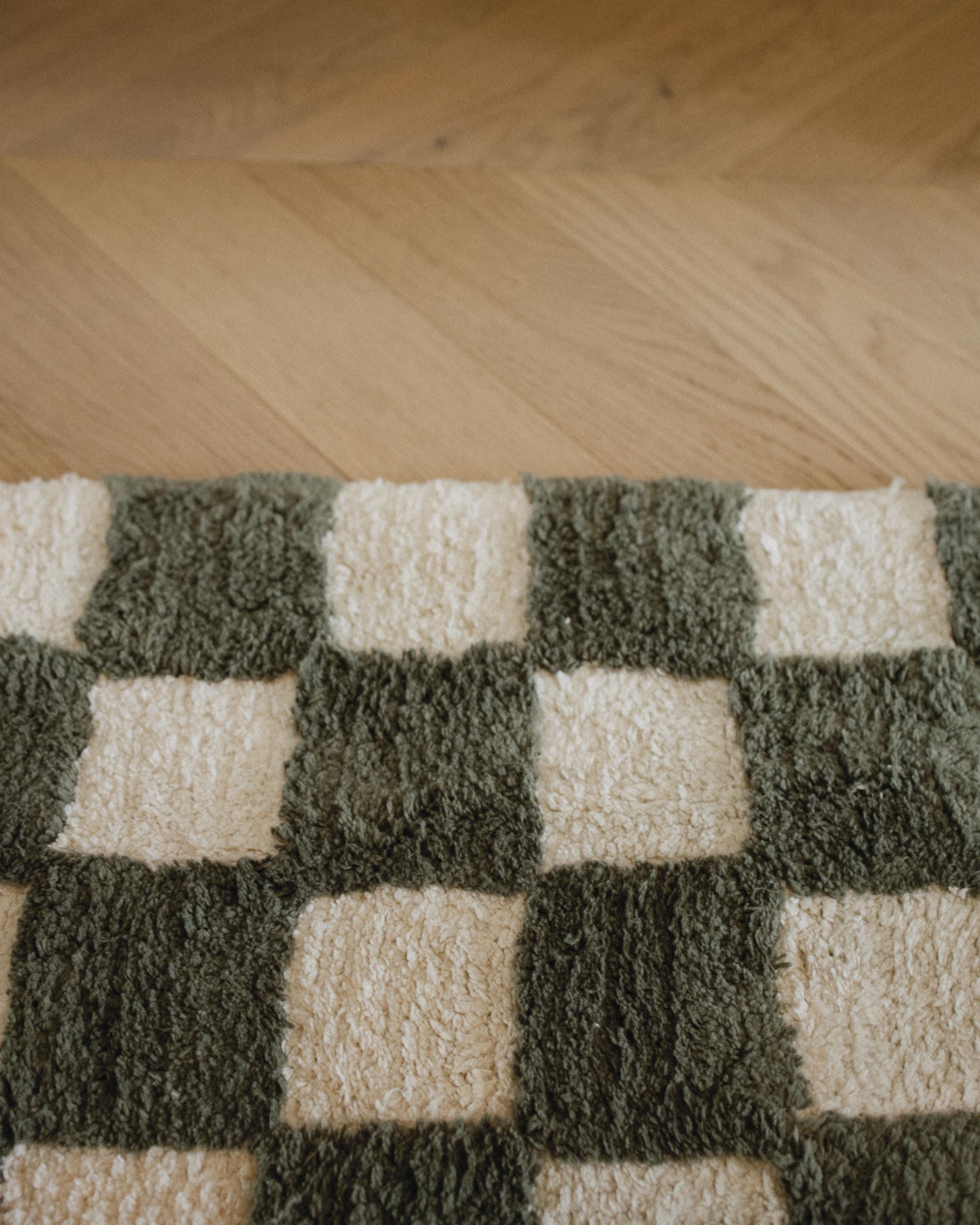 Olive Check Rug
