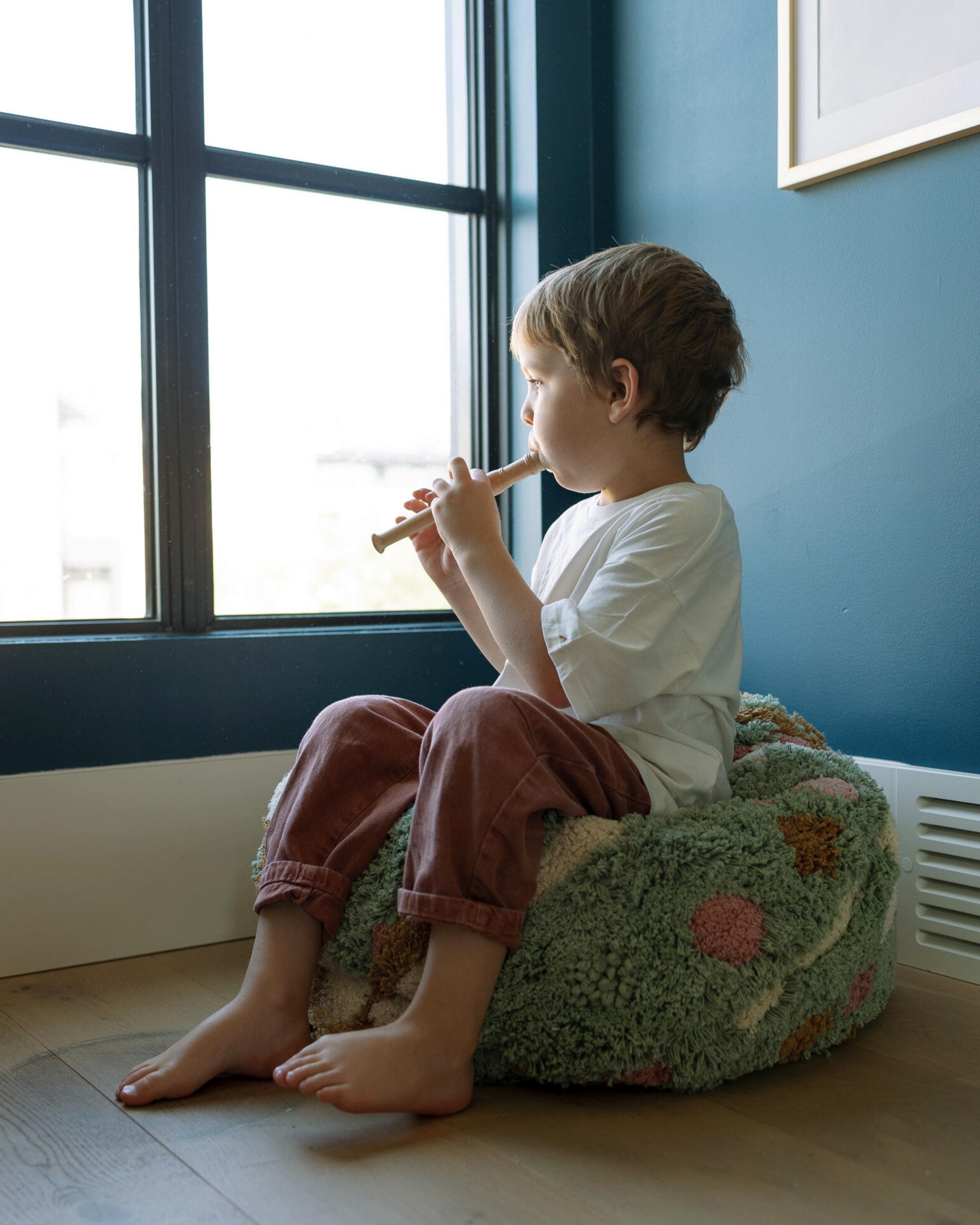 Meadow Play Textured Pouf