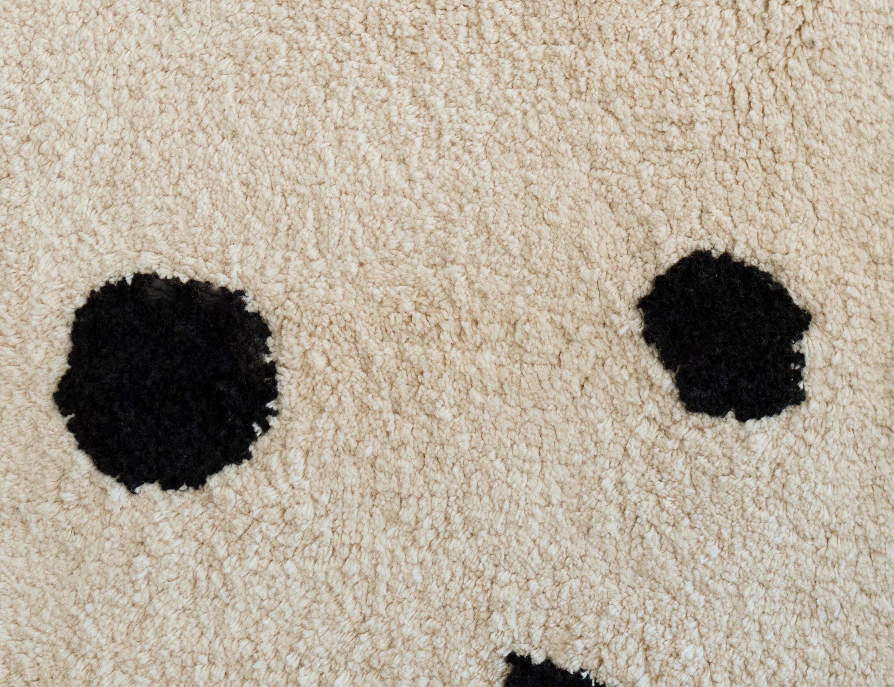 Cream Polka Dot Bath Mat