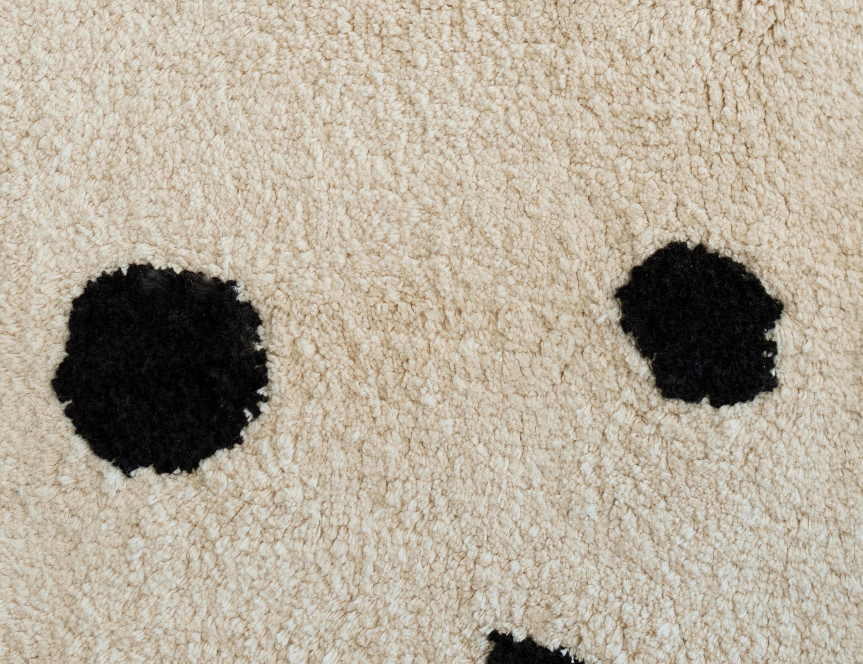 Cream Polka Dot Bath Mat