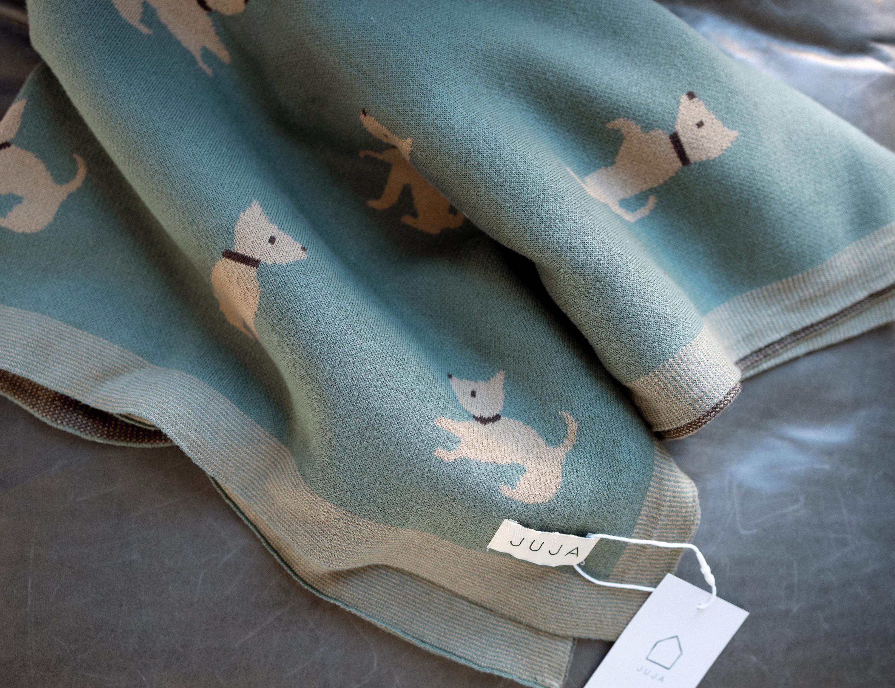Puppy Print Cotton Baby Blanket