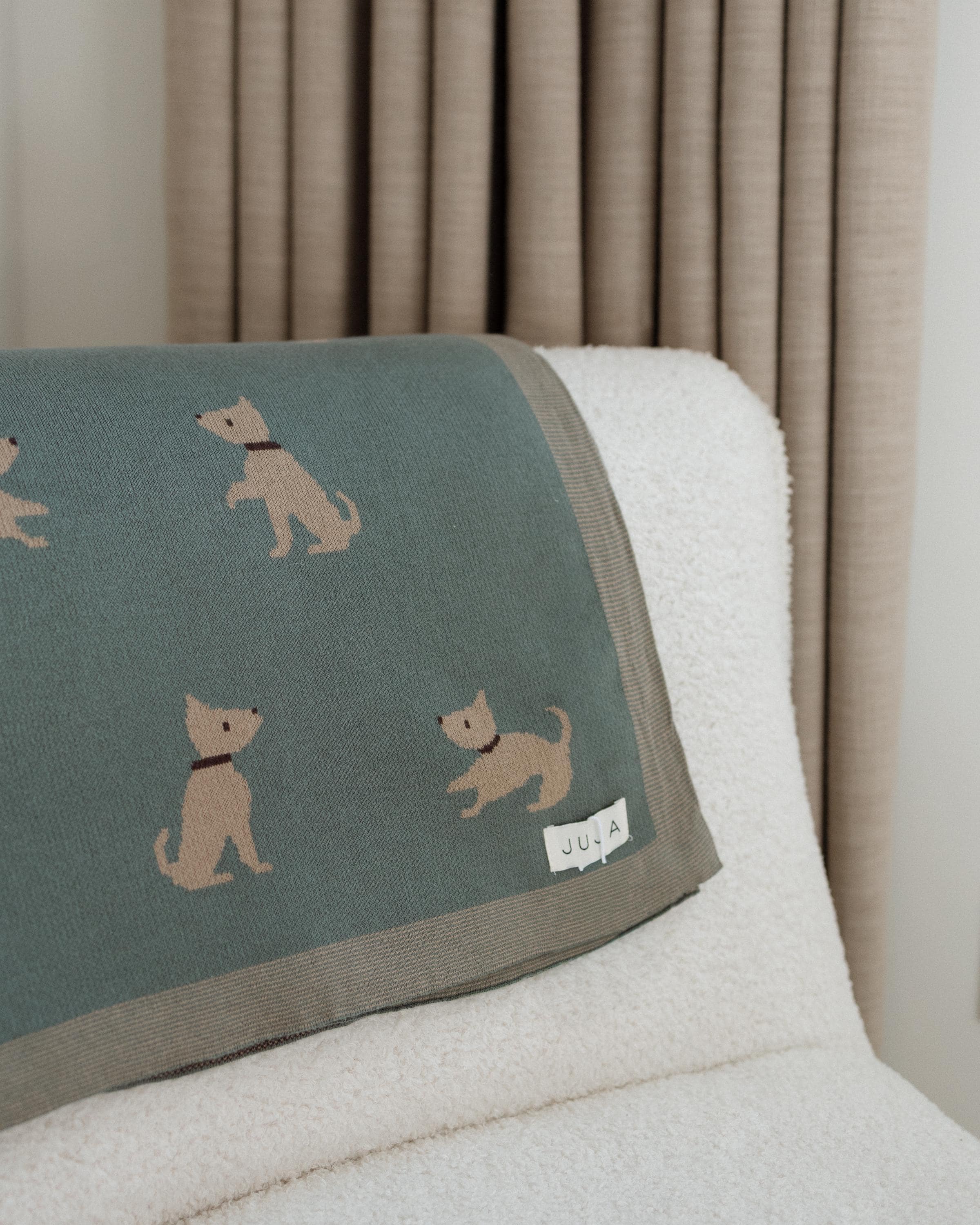 Puppy Print Cotton Baby Blanket