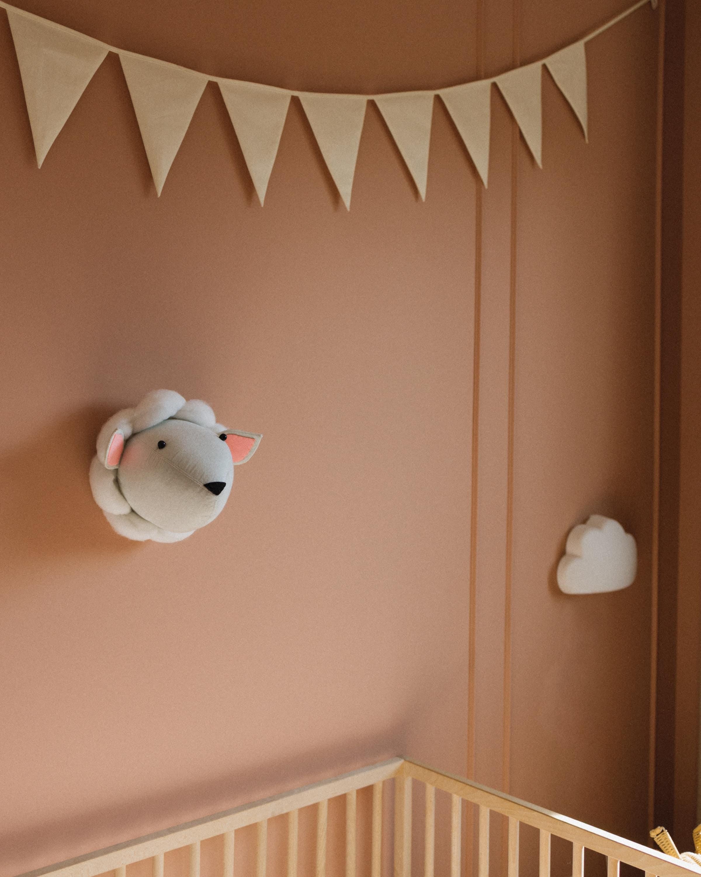 Lolly the Lamb – Felt Animal Wall Mount